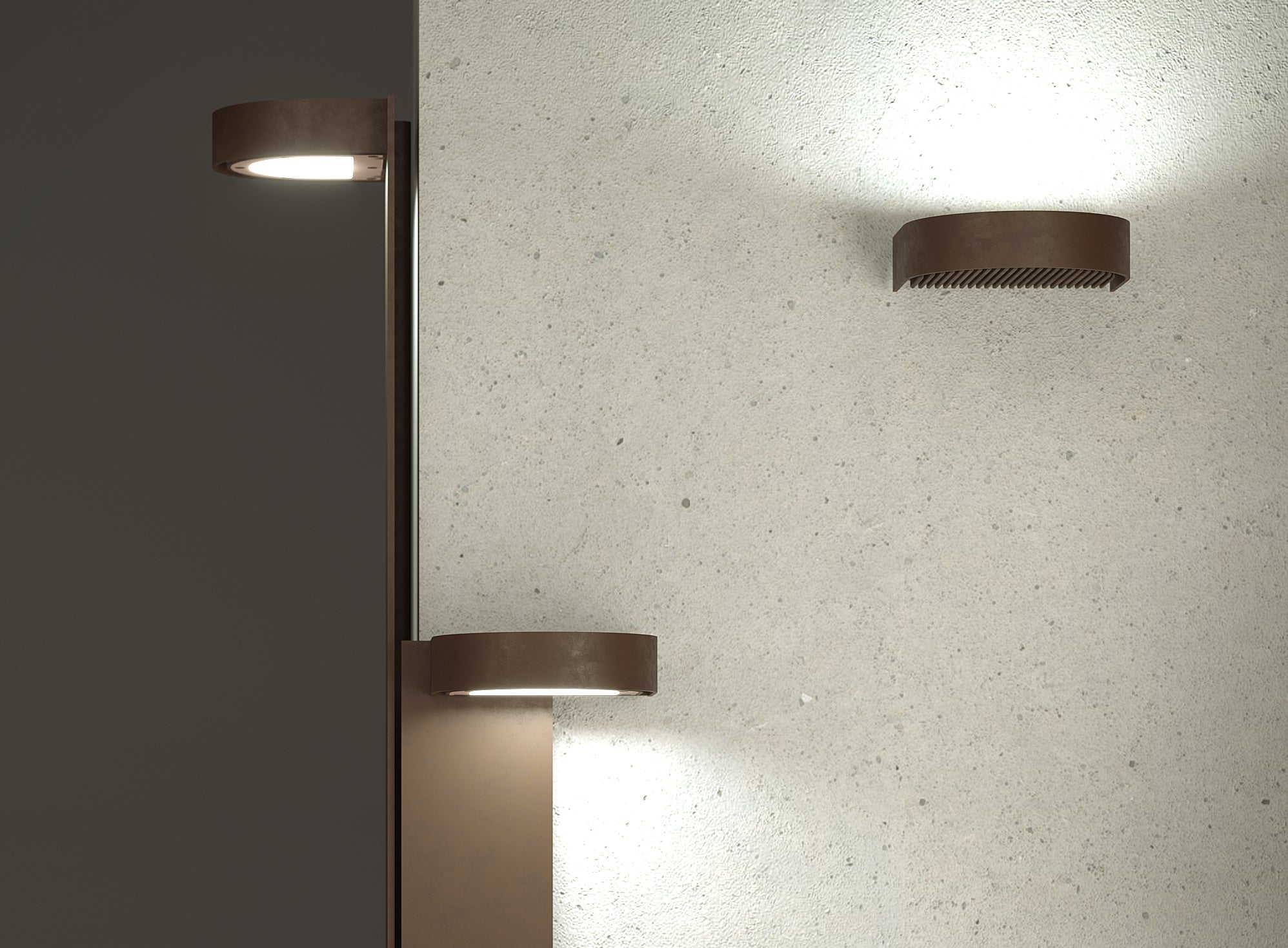 Buitenwandlamp BRIM bruin