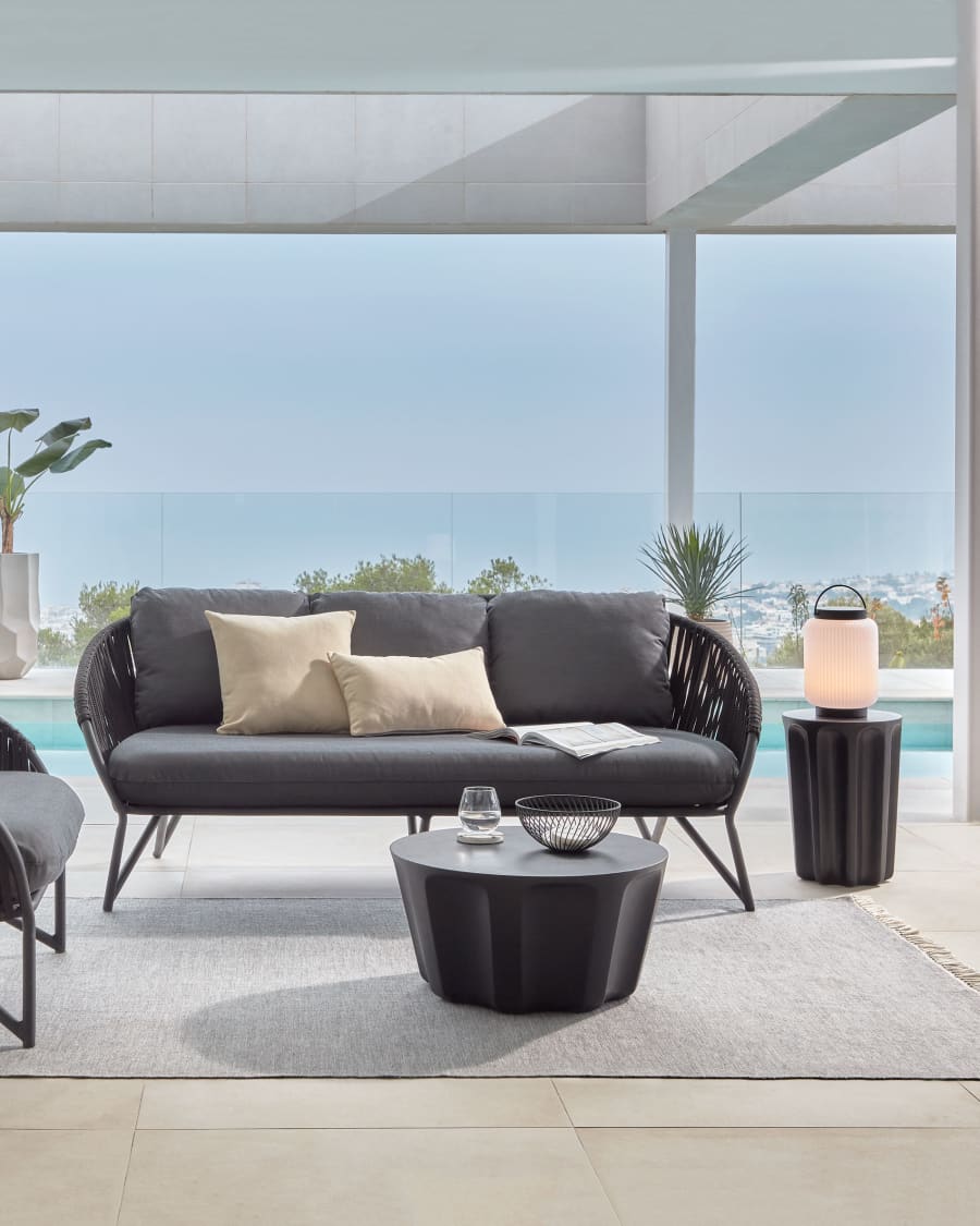 Gartensofa BRANZIE schwarz 