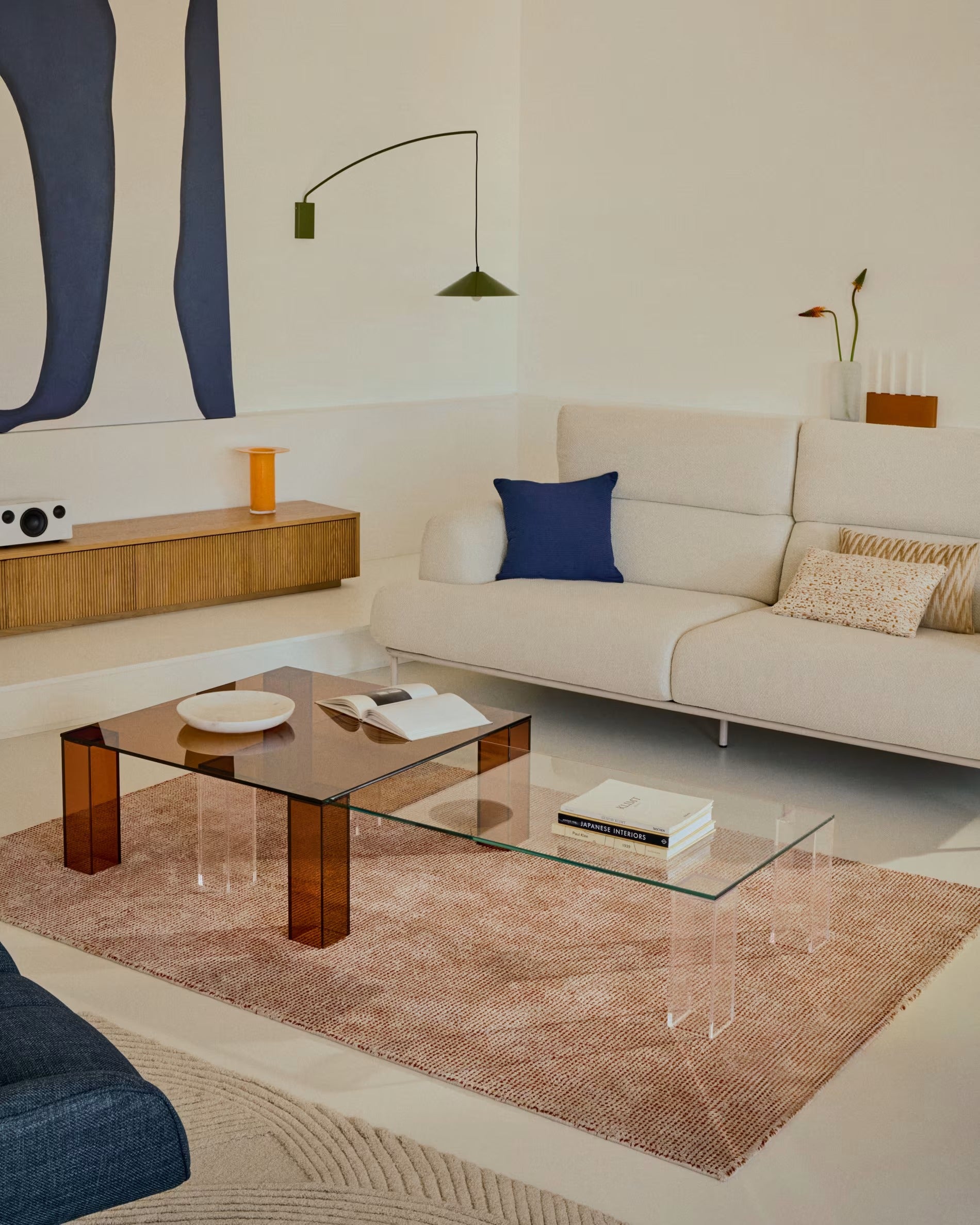 ADULARIA glazen salontafel van gehard transparant glas