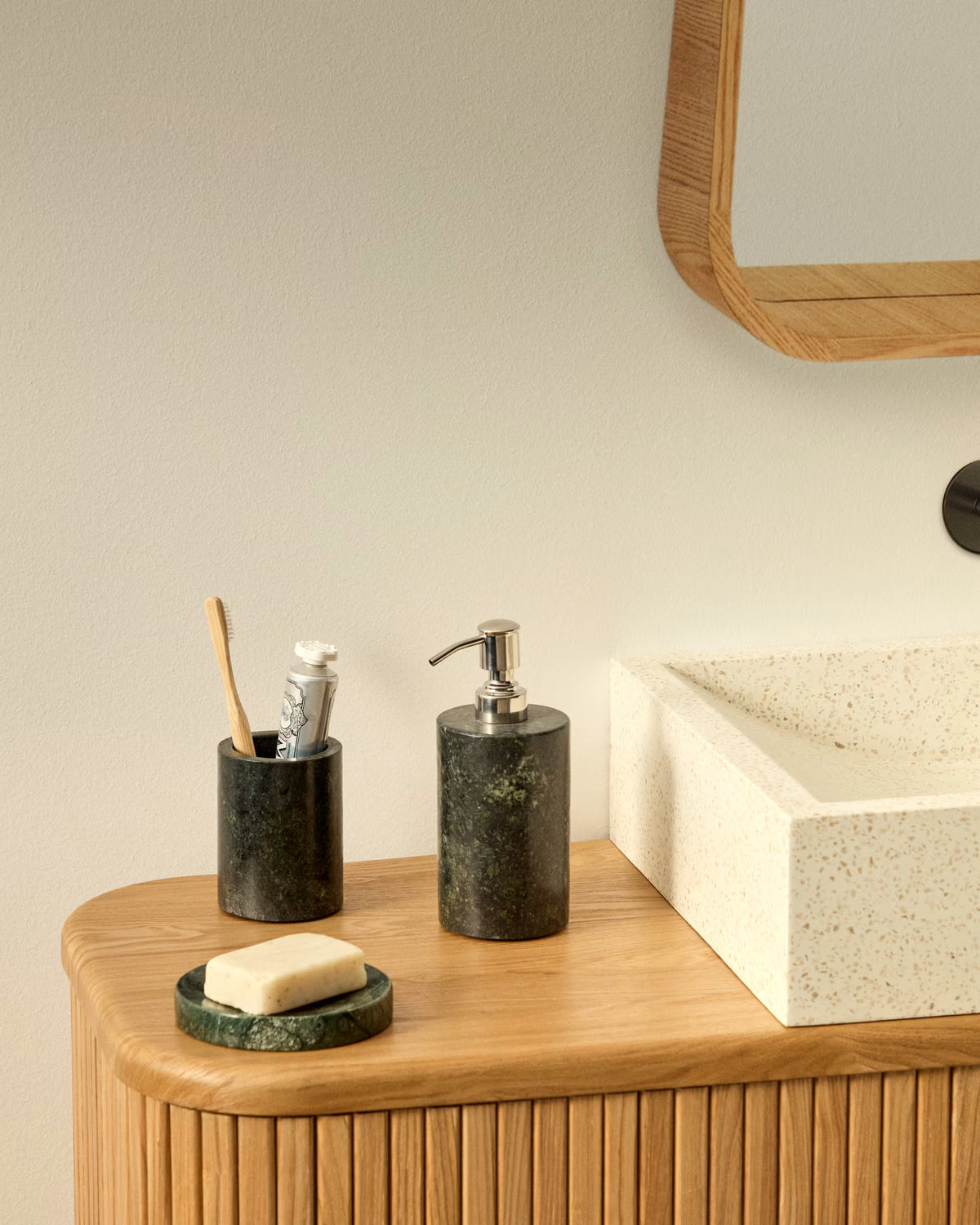 Zeepdispenser ELENEI groene marmer