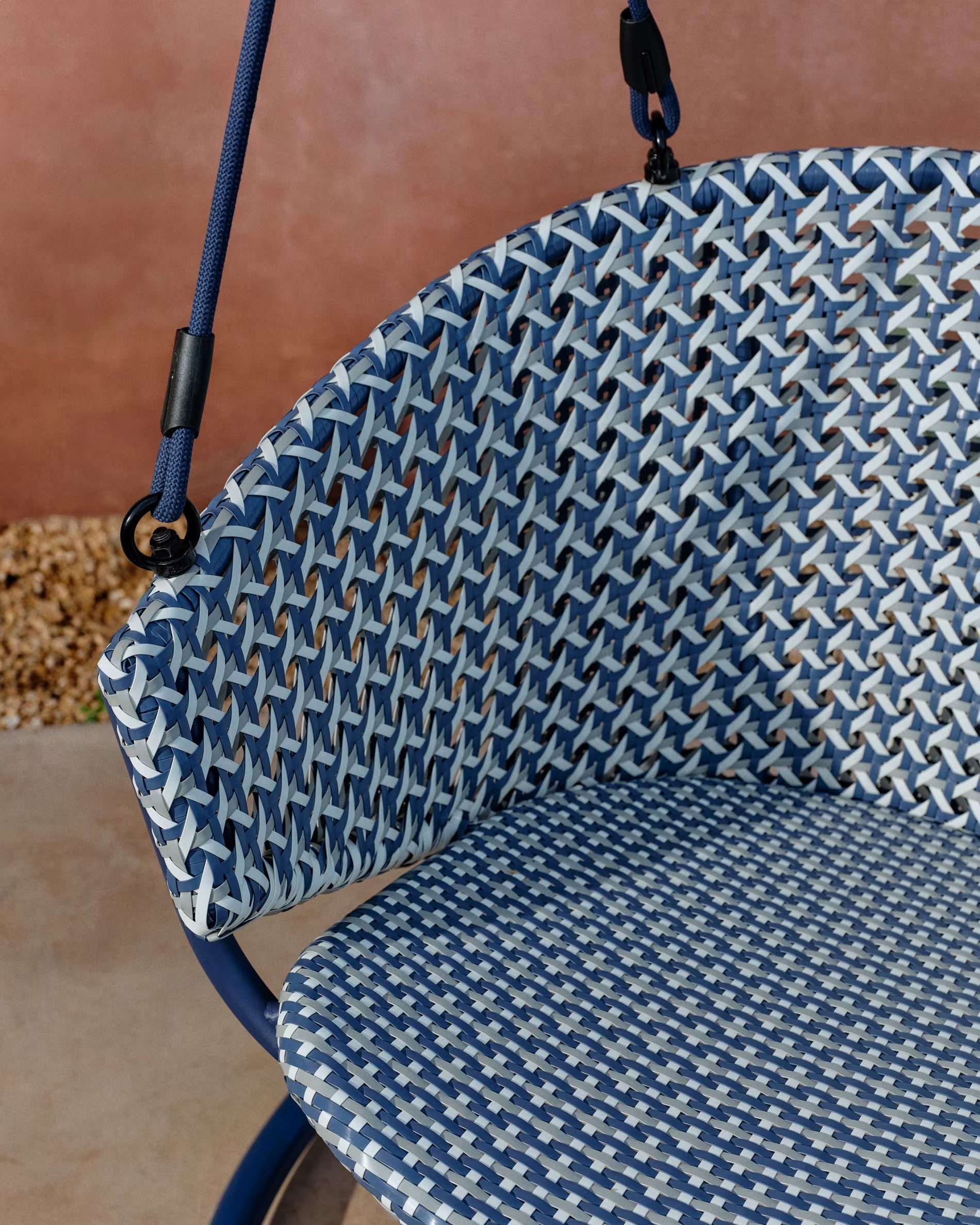 Chair suspended blue salt