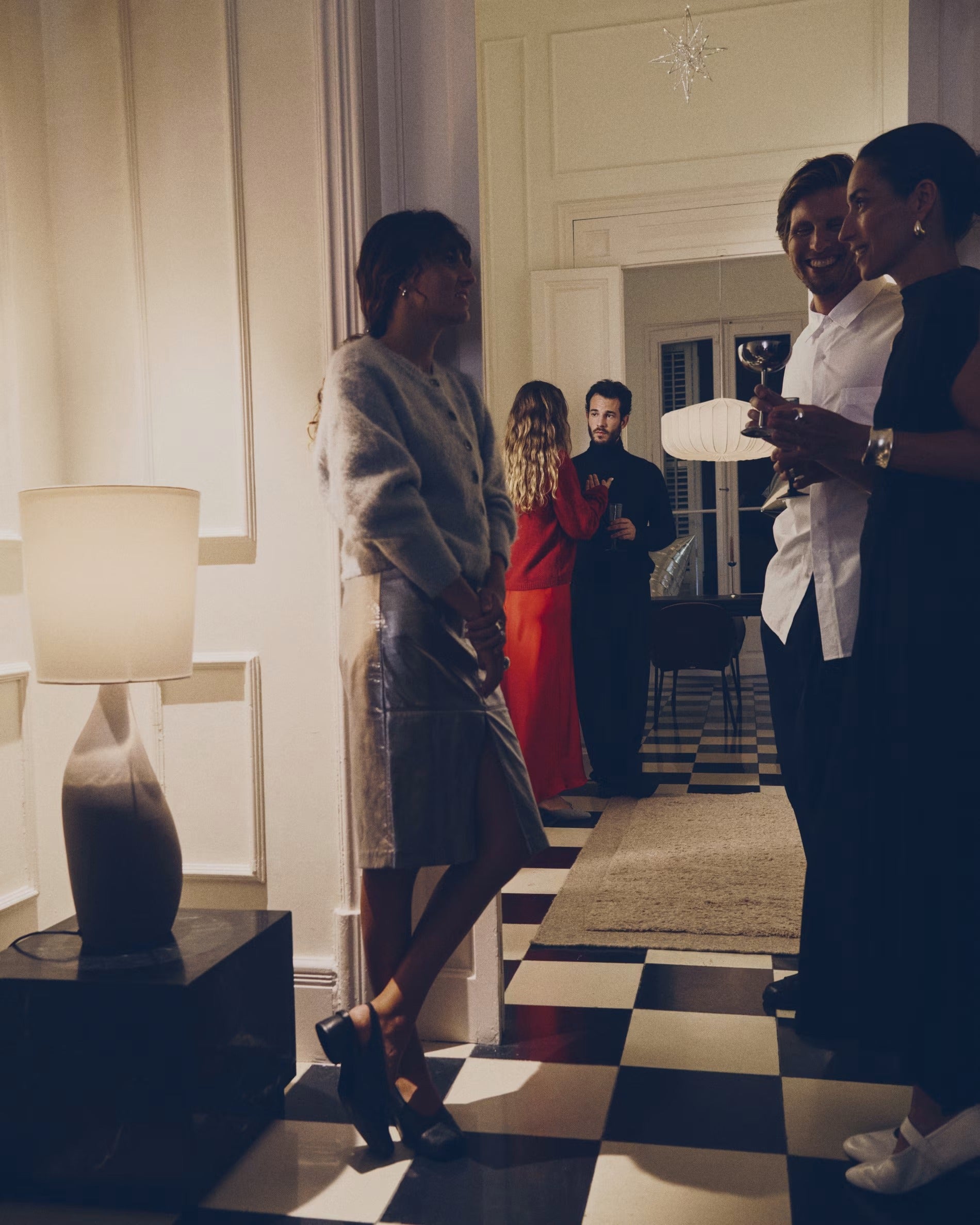 VIONA Table Lamp Light Gray with Cotton Shade