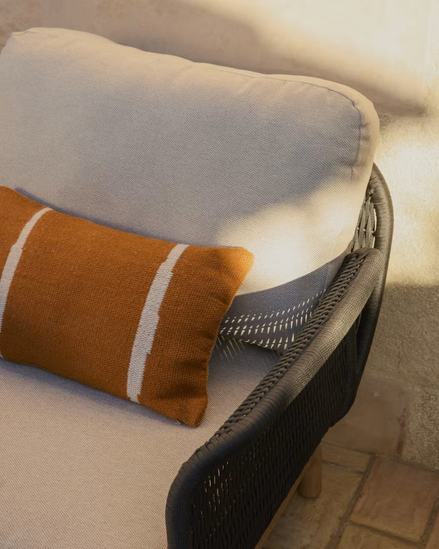 Gartenstuhl ALIPA dunkelgrau mit beige
