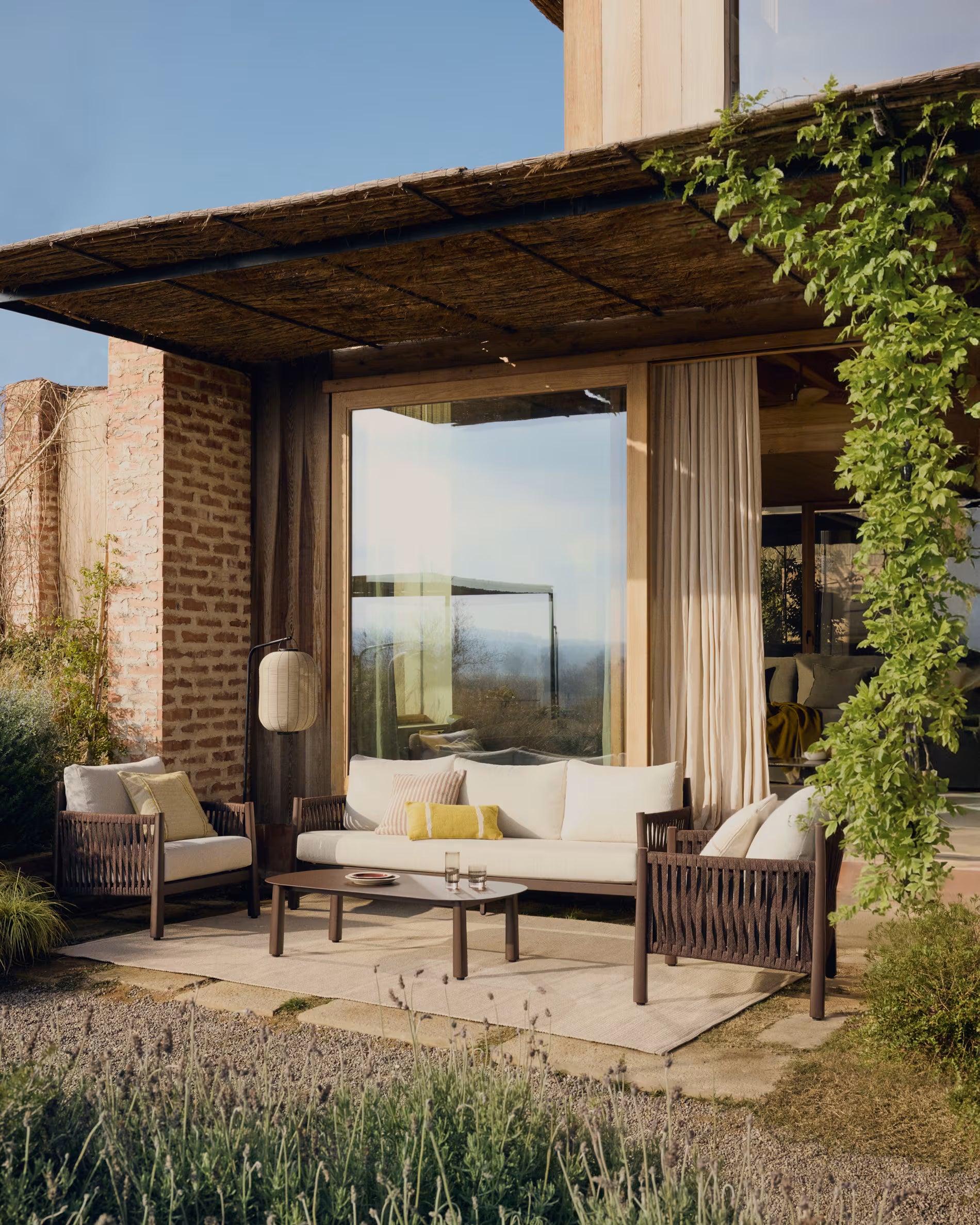 Tuinset ALERIA beige met donkere basis