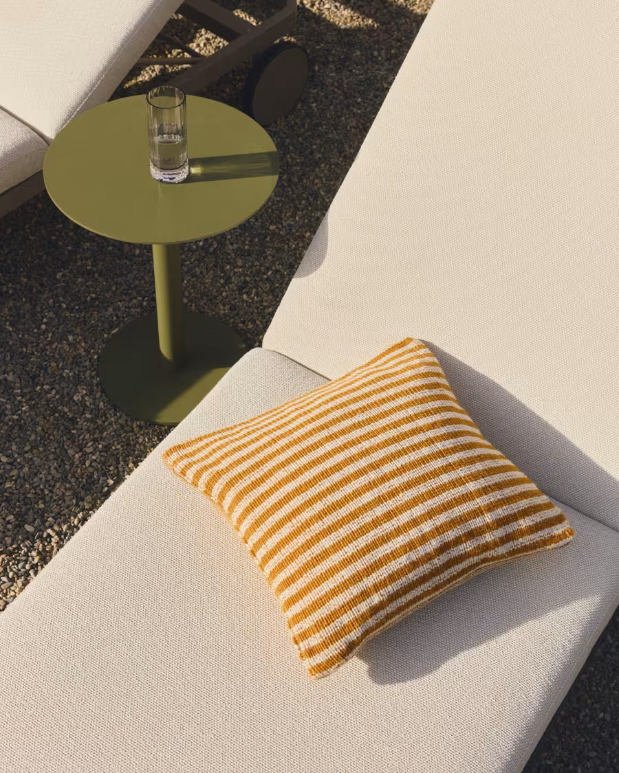 DIROME Cushion Cover White with Orange
