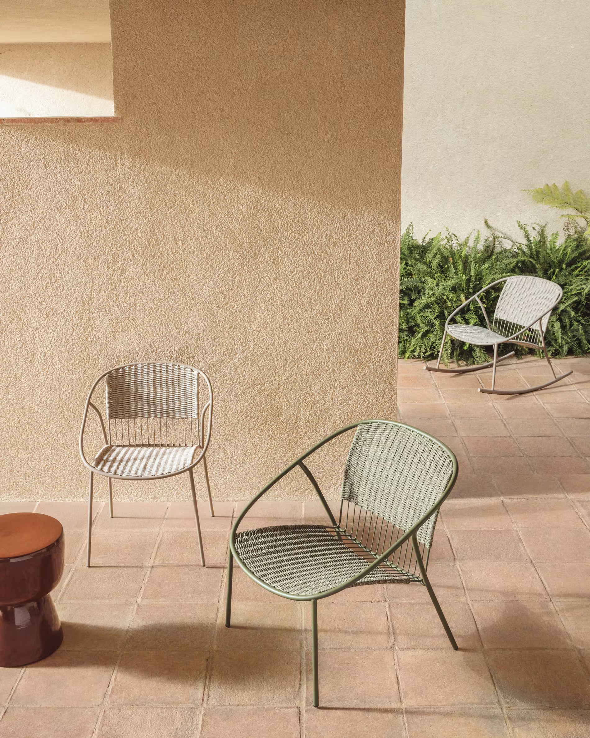 Schaukelstuhl ATRANI beige