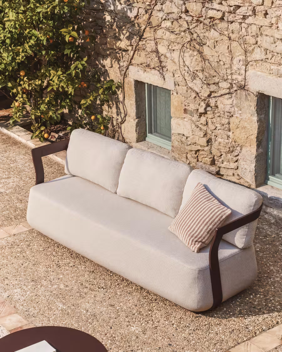 Kussenhoes DIROME wit met beige