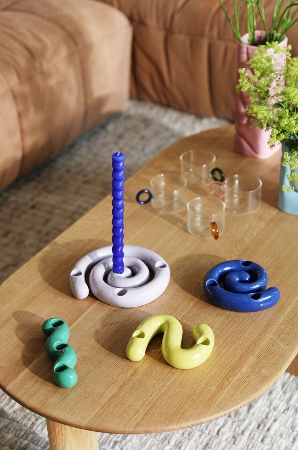 Kaarsenhouder SCRIBBLE lila