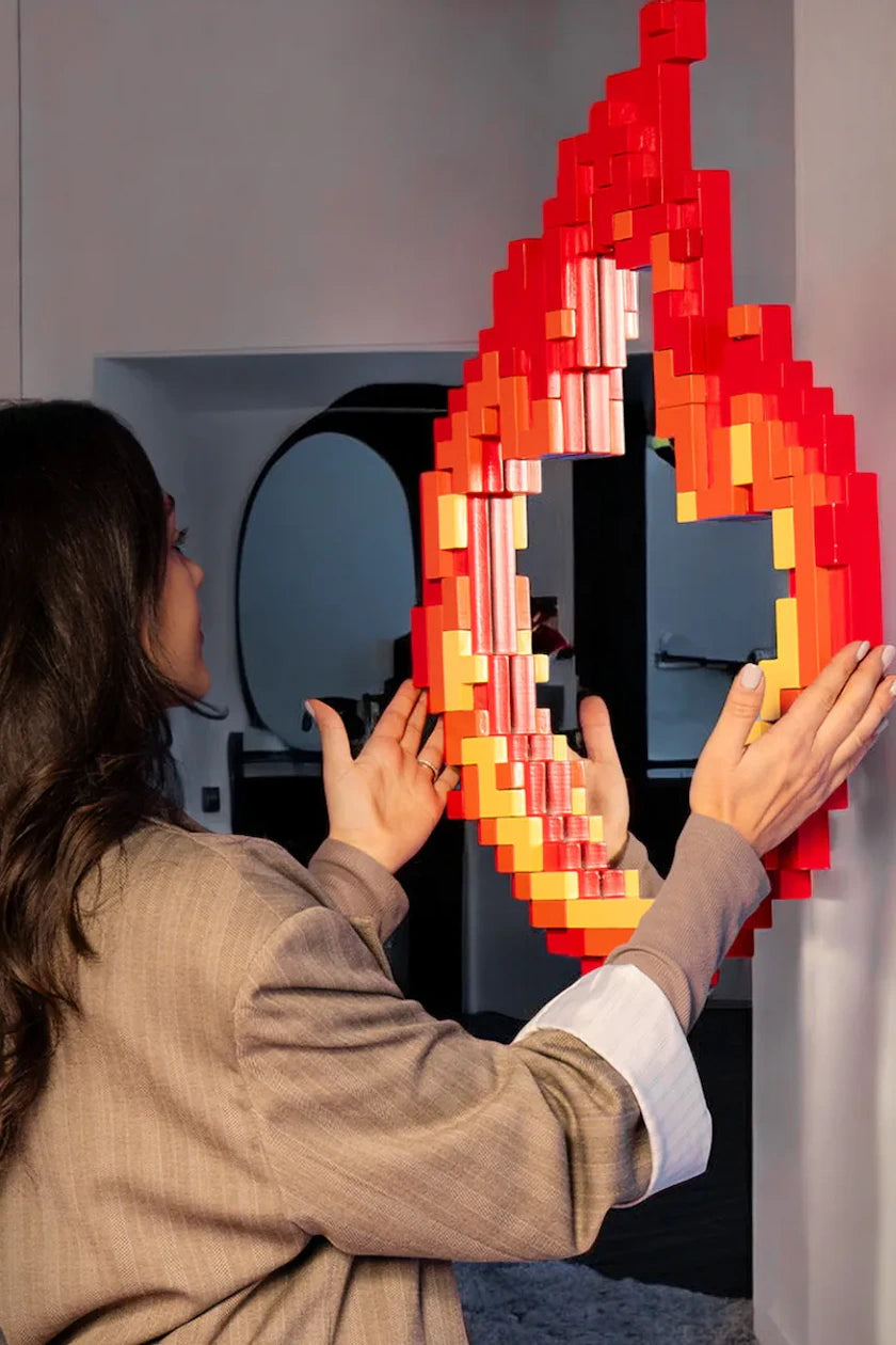 Lustro PIXEL - MOUTH czerwony