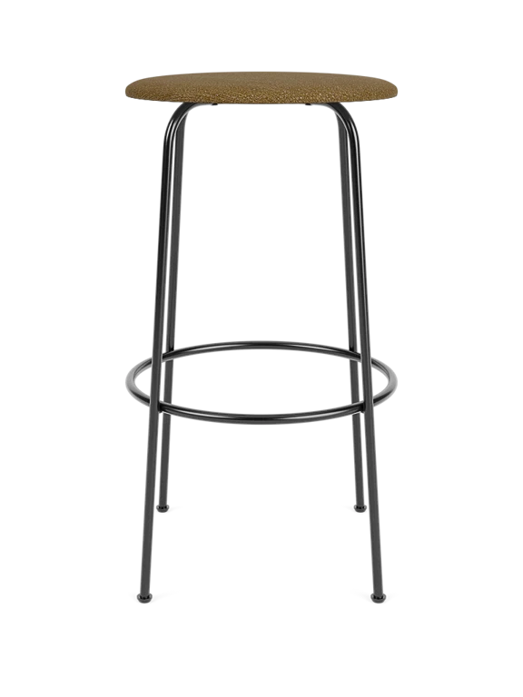 AFTEROOM mustard bar stool with a steel base