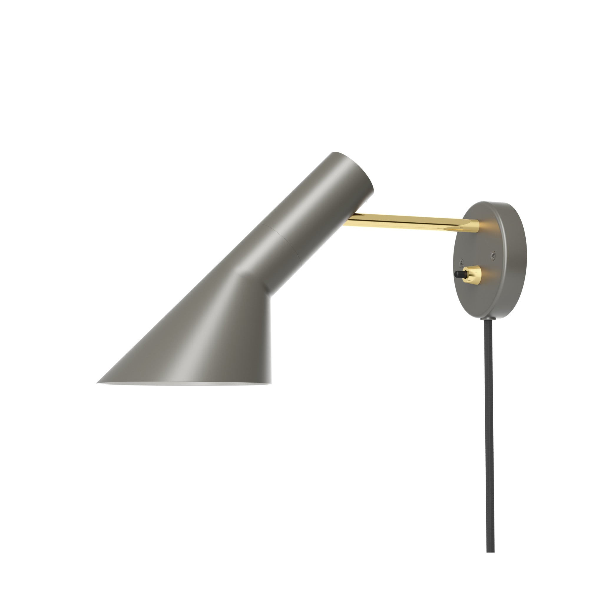 AJ wall lamp warm gray with brass