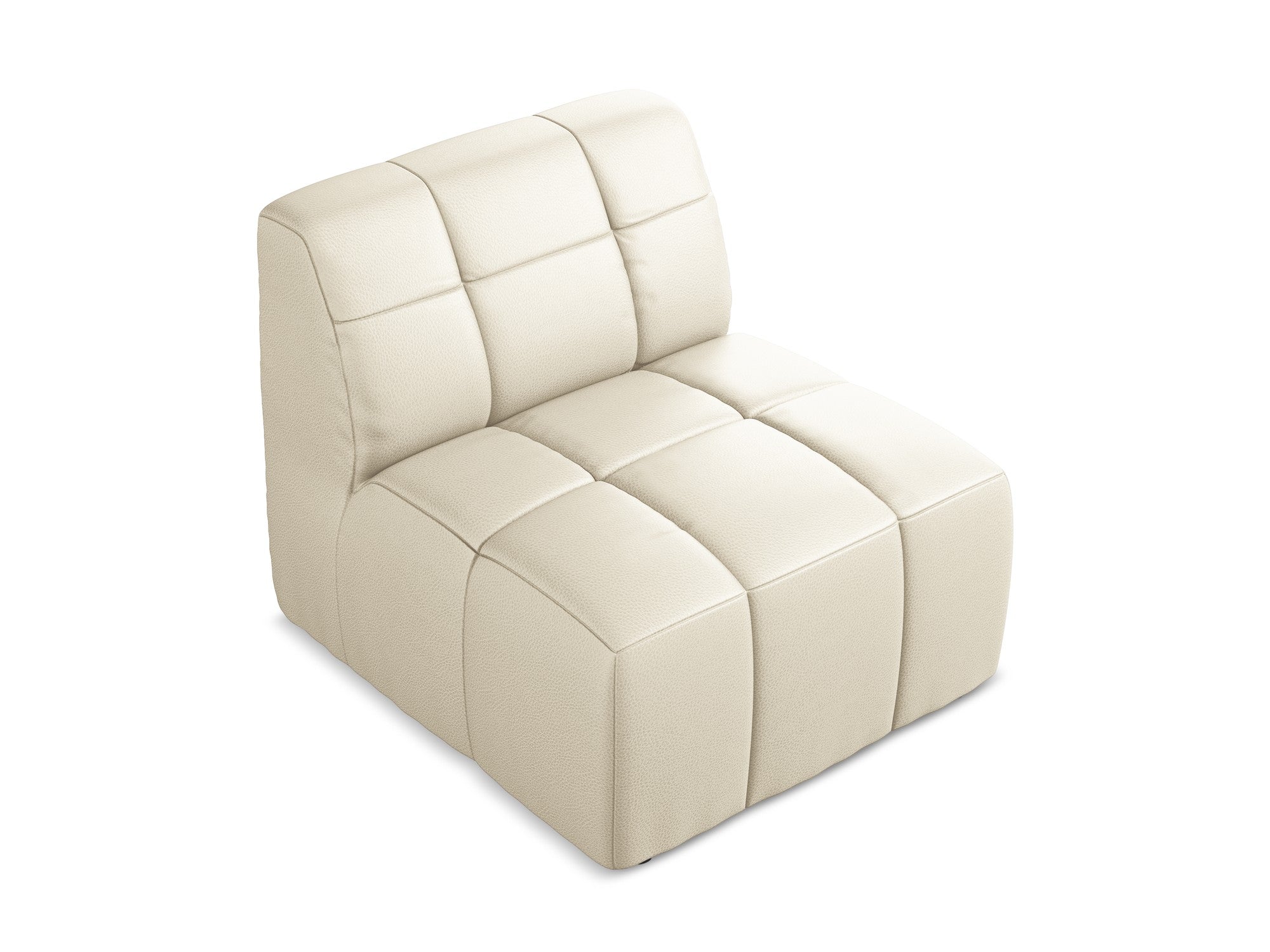 Fauteuil / module ALOHA lichtbeige ecologische leer