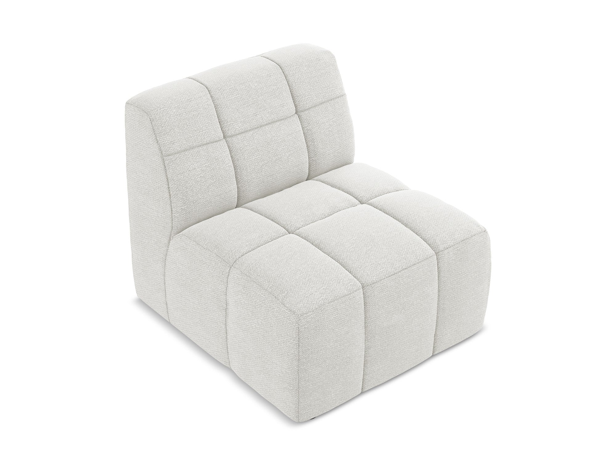 Armchair / module ALOHA white boucle