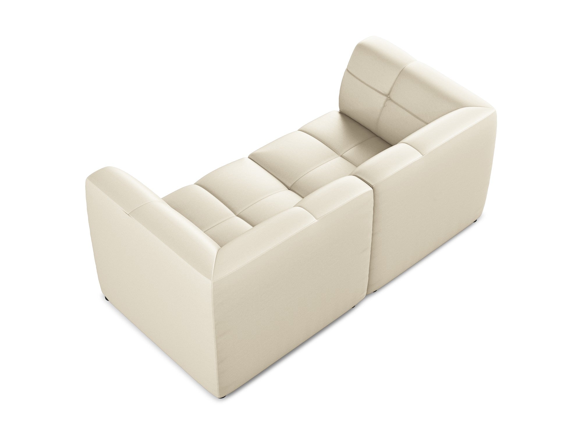 Modular 2-Seater Sofa ALOHA Light Beige Eco-Leather