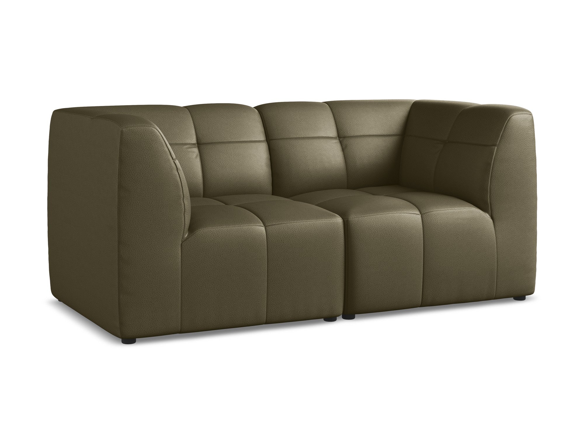 Modular 2-Seater Sofa ALOHA Olive Eco-Leather
