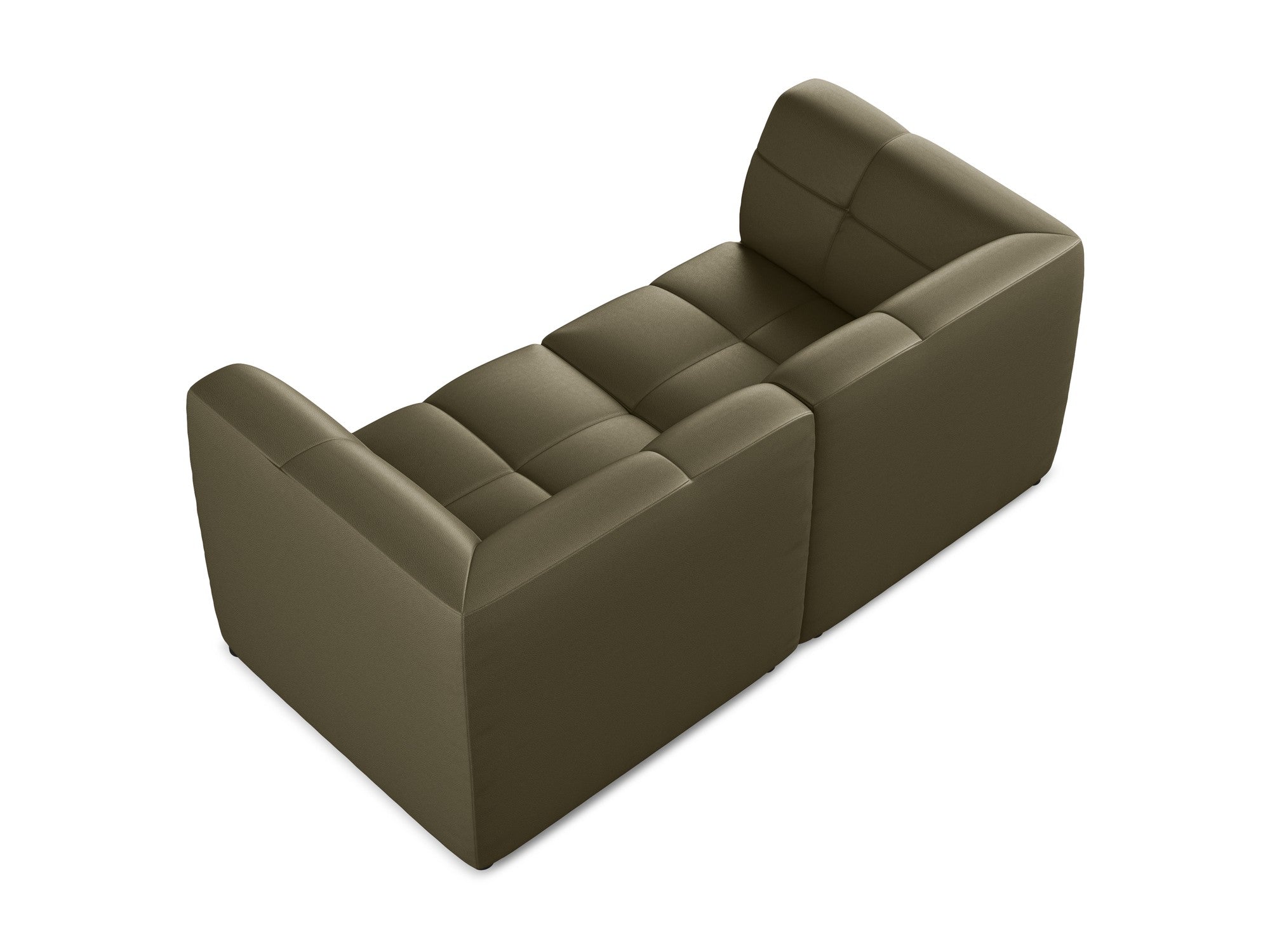 Modular 2-Seater Sofa ALOHA Olive Eco-Leather