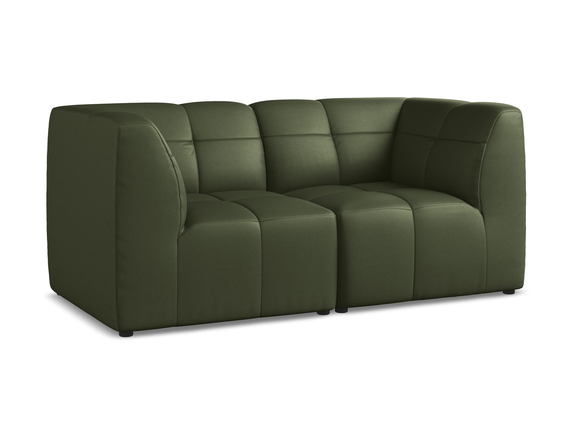 Modular 2-Seater Sofa ALOHA Dark Green Faux Leather