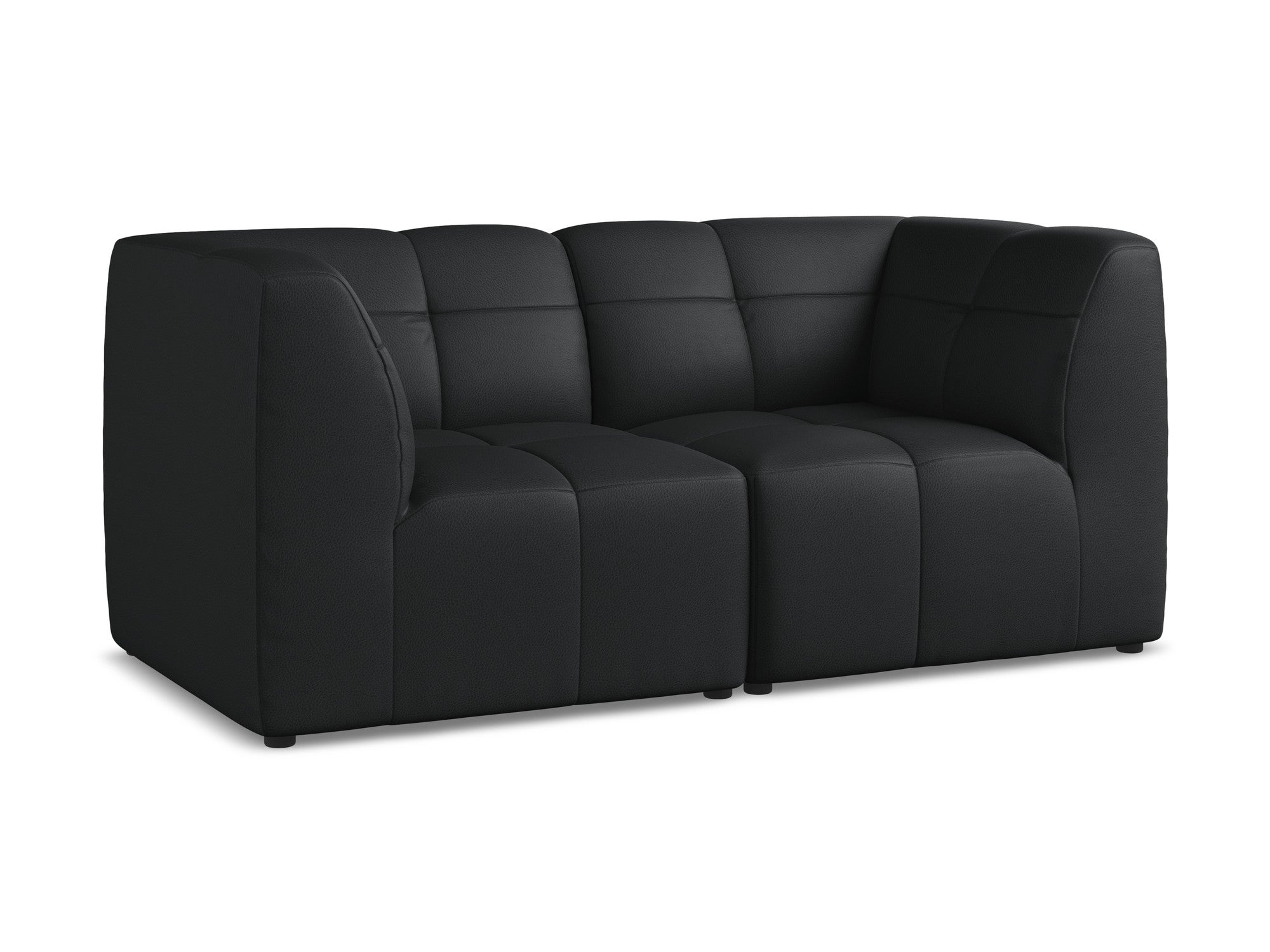 Modular 2-Seater Sofa ALOHA Black Eco-Leather