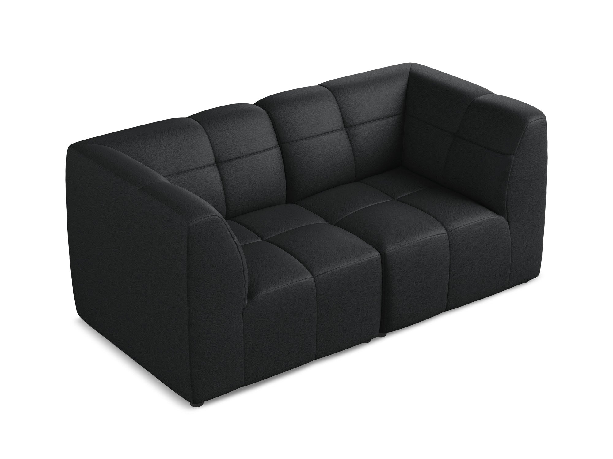 Modular 2-Seater Sofa ALOHA Black Eco-Leather
