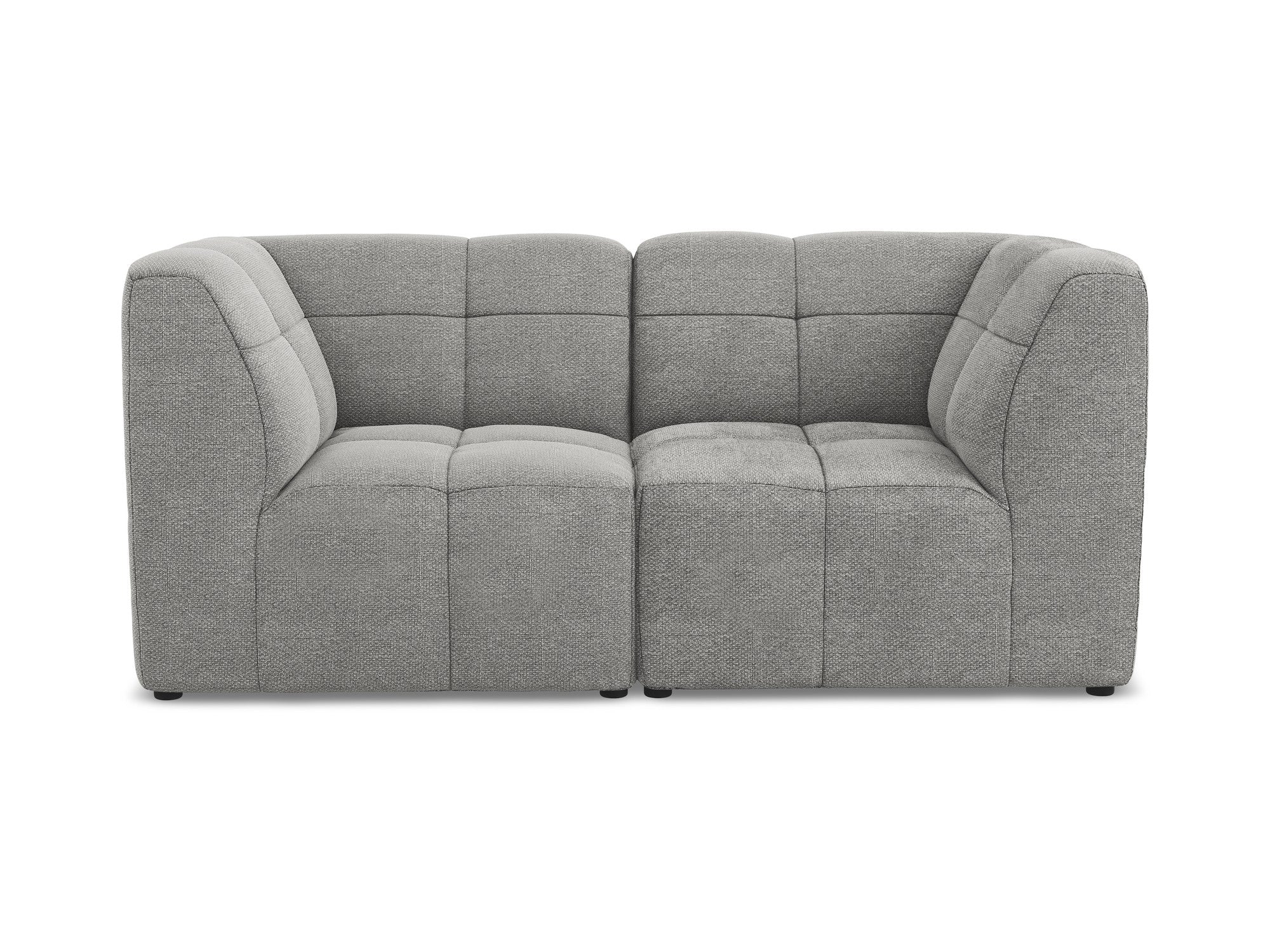 Aloha Light Gray Boucle 2-Seater Modular Sofa