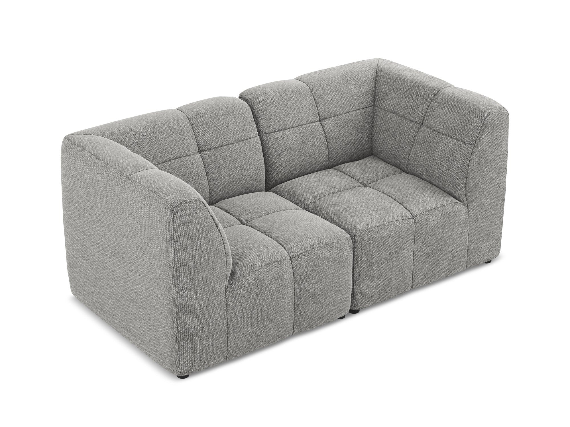 Aloha Light Gray Boucle 2-Seater Modular Sofa
