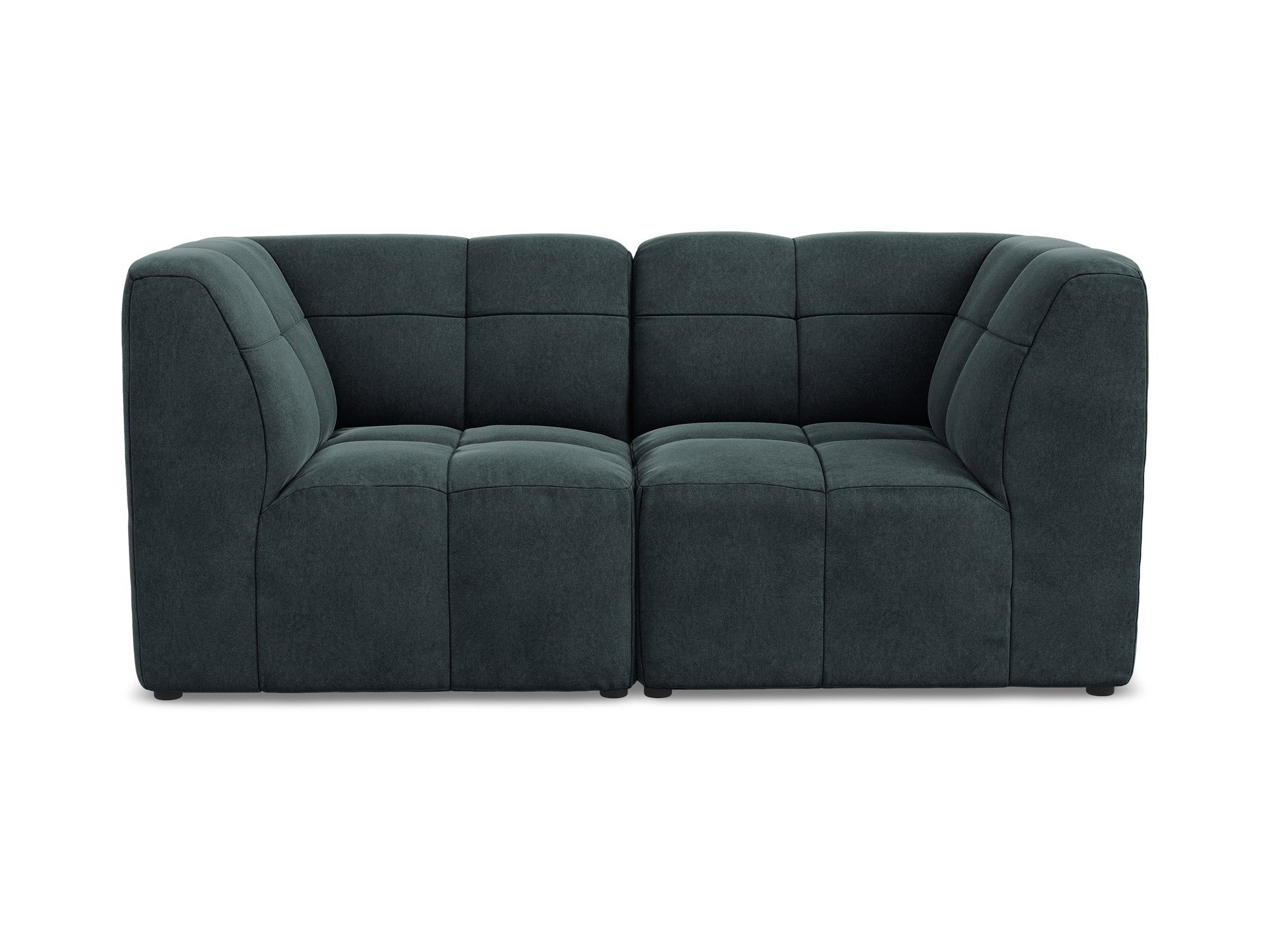 Velvet modular sofa for two ALOHA in sea green