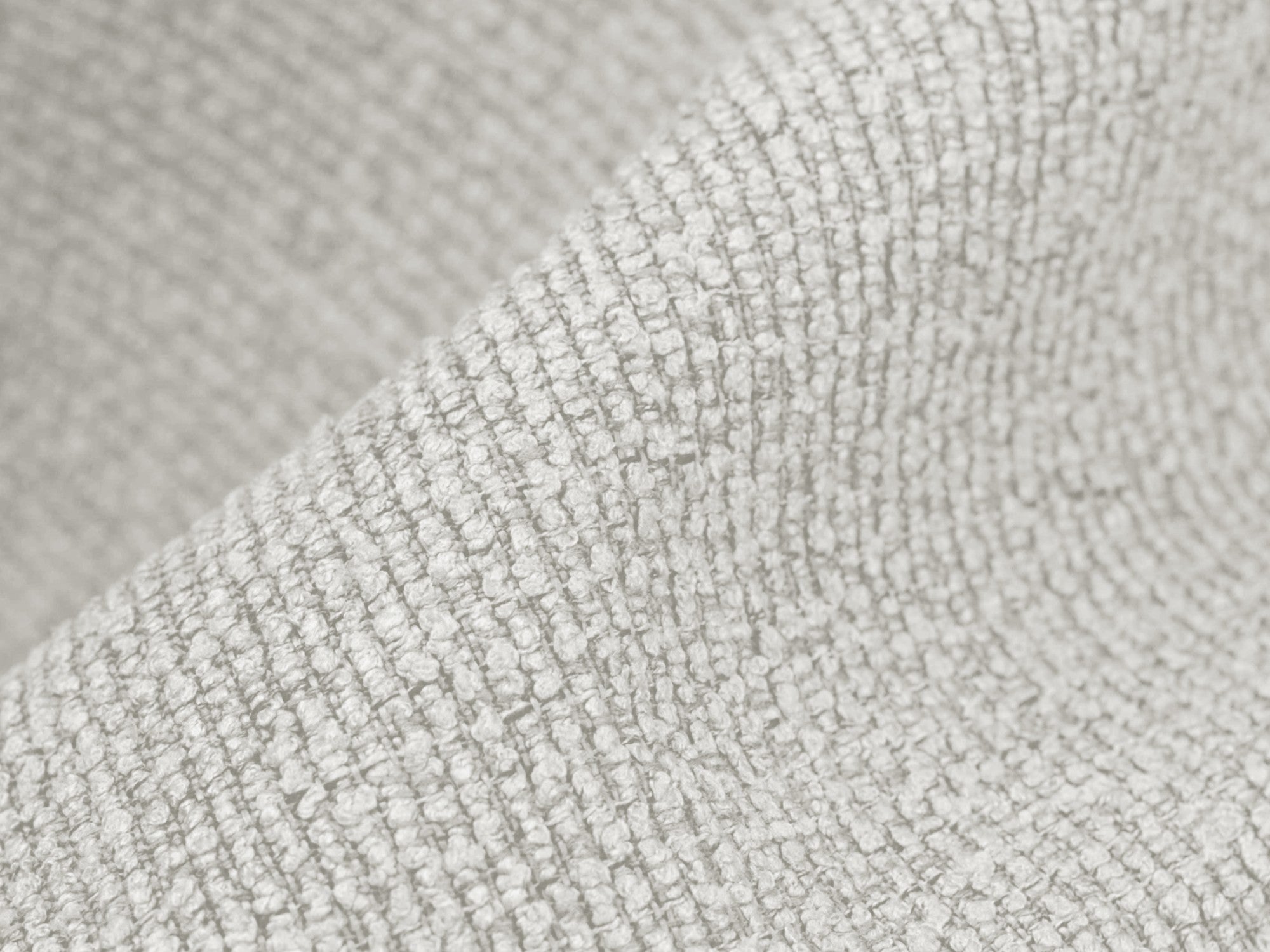 Right-facing open modular 3-seater sofa ALOHA white boucle