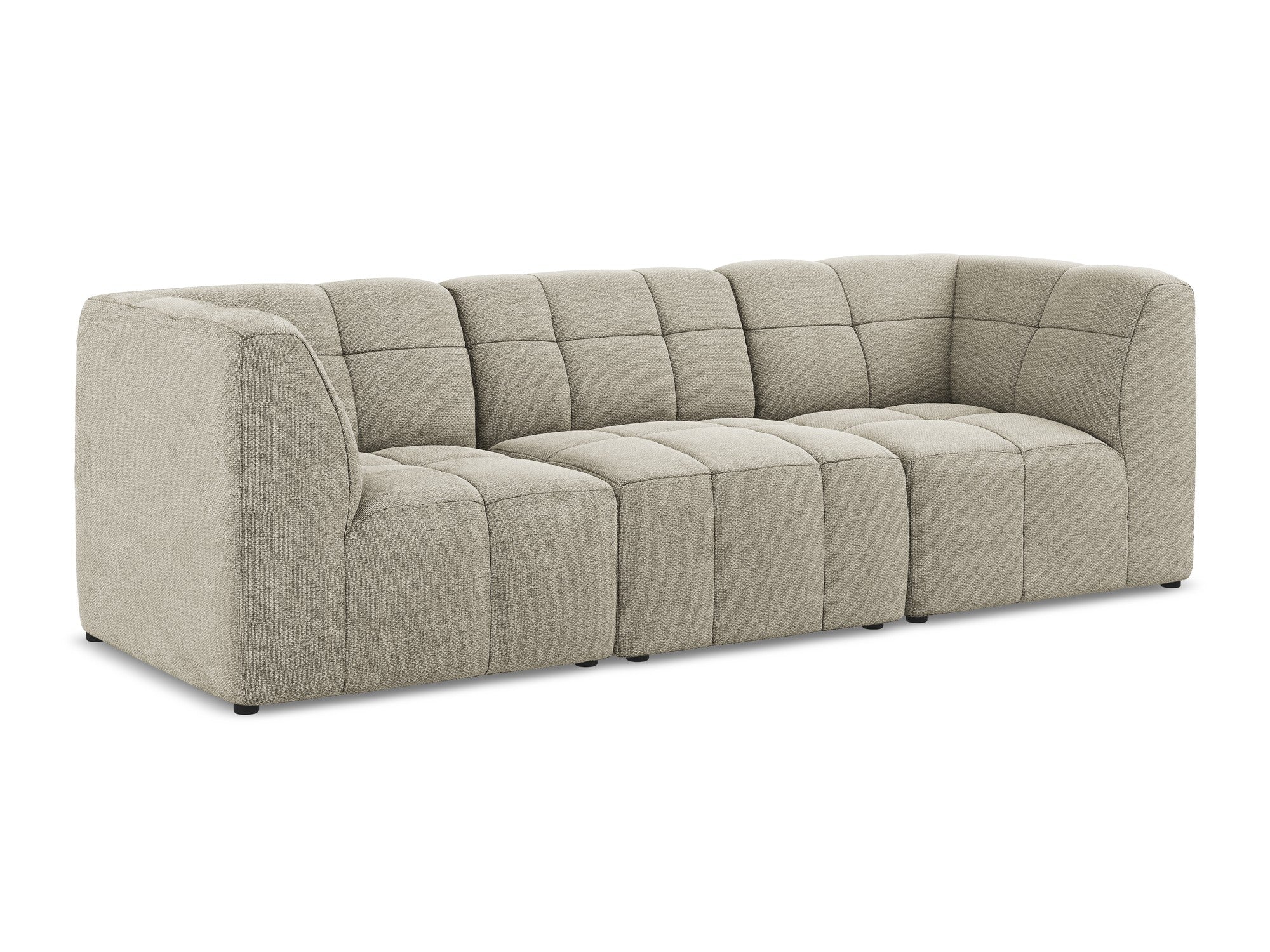 3-seater modular sofa ALOHA taupe boucle