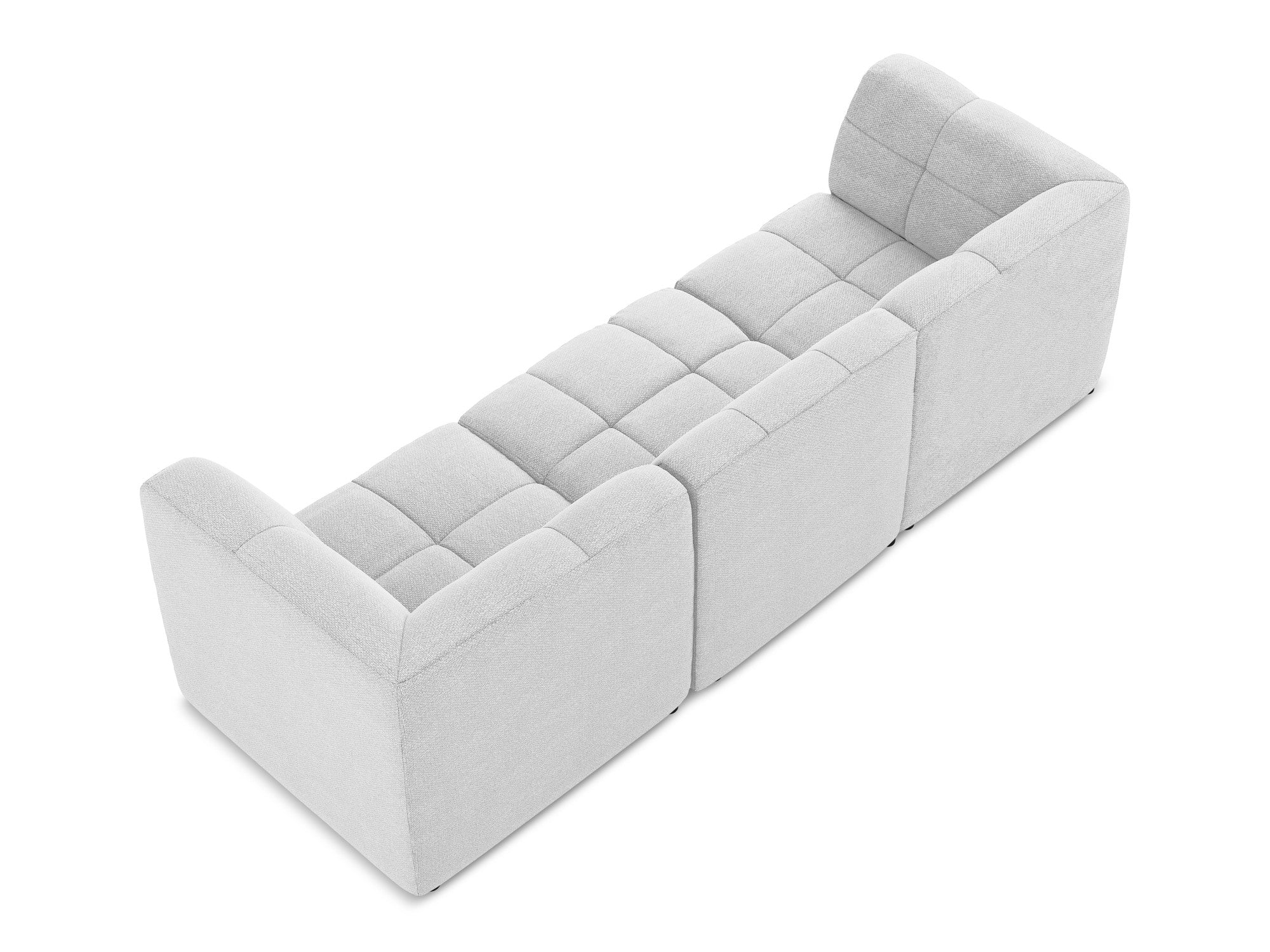 3-seater modular sofa ALOHA silver boucle