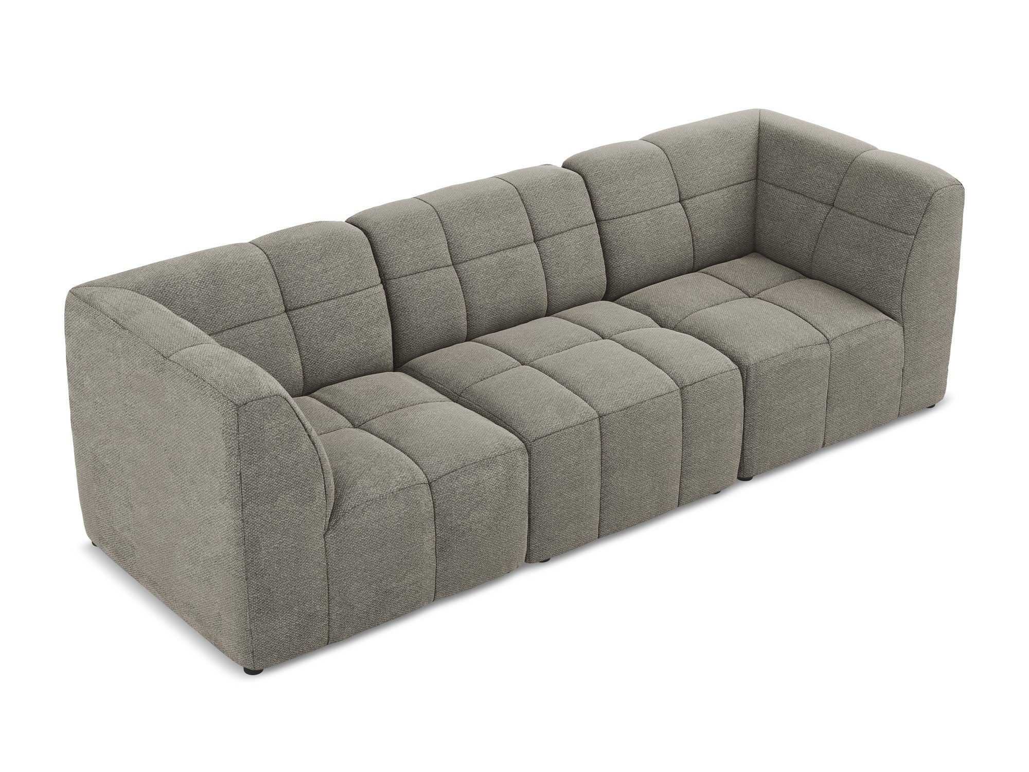 3-seater modular sofa ALOHA gray boucle