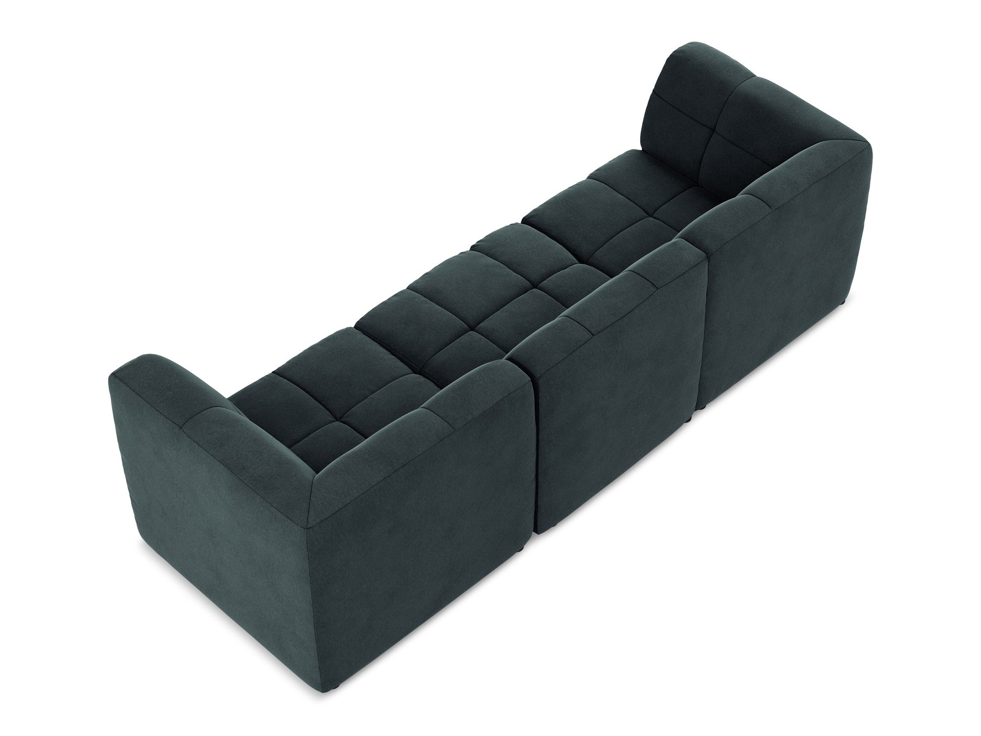 Velvet modular sofa for 3 people ALOHA in sea green