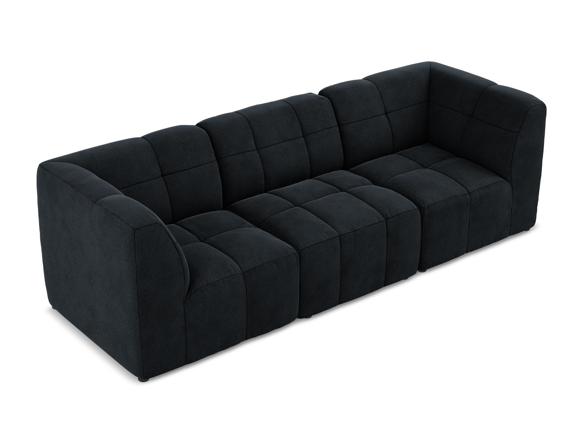 Modular Velvet Sofa for 3 People ALOHA in Royal Blue