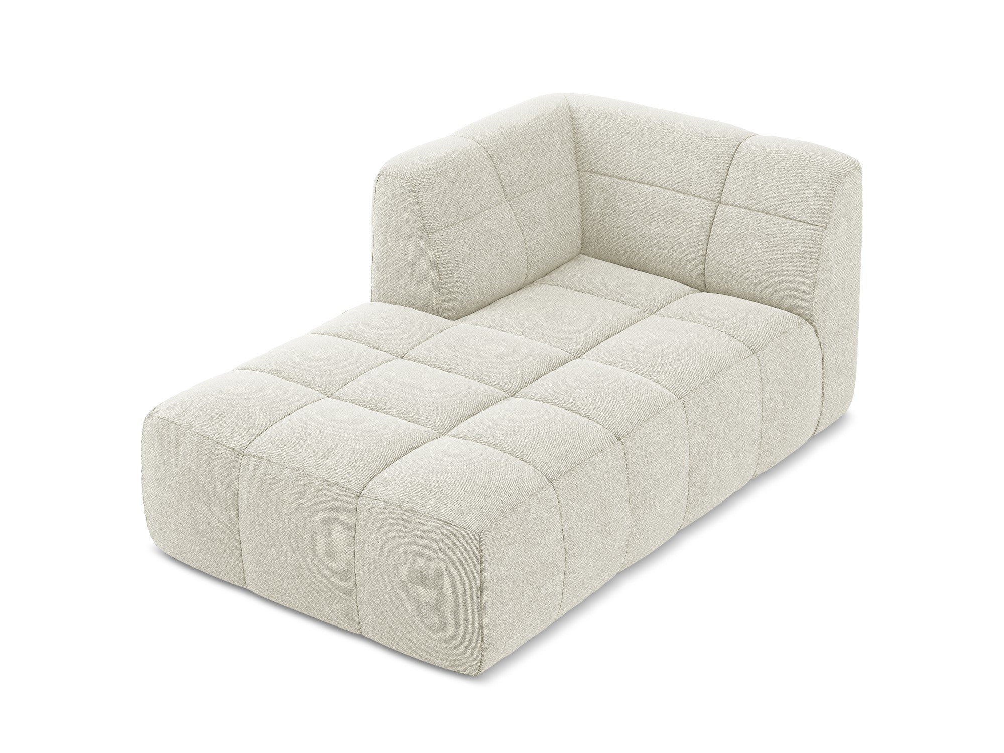 Szezlong links ALOHA zandkleurige boucle
