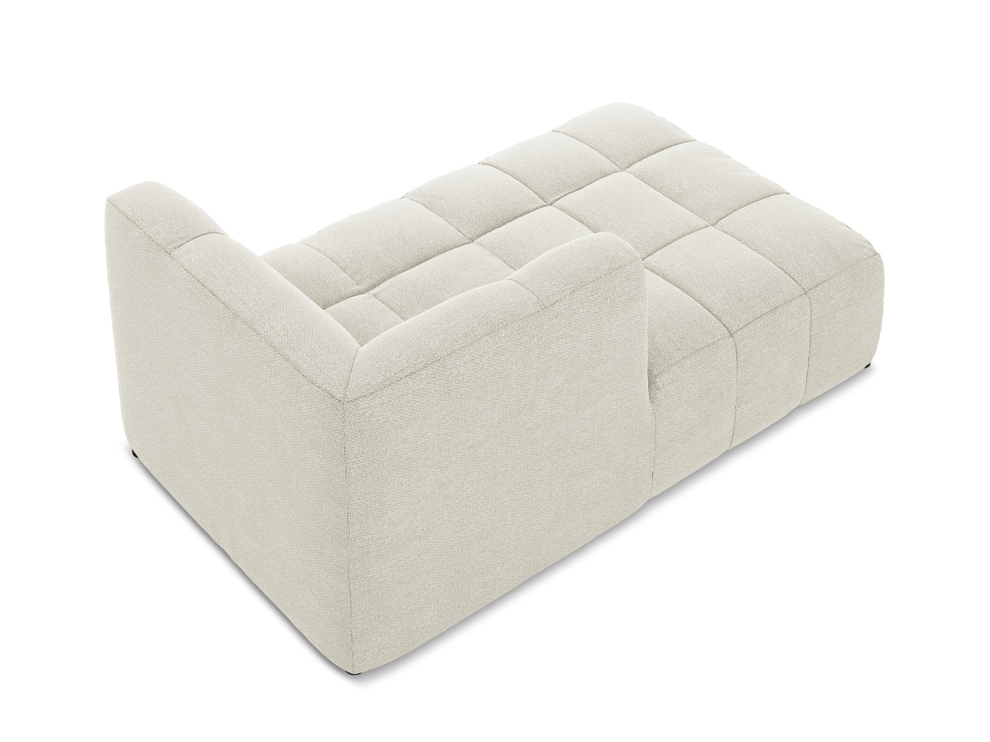 Szezlong links ALOHA zandkleurige boucle