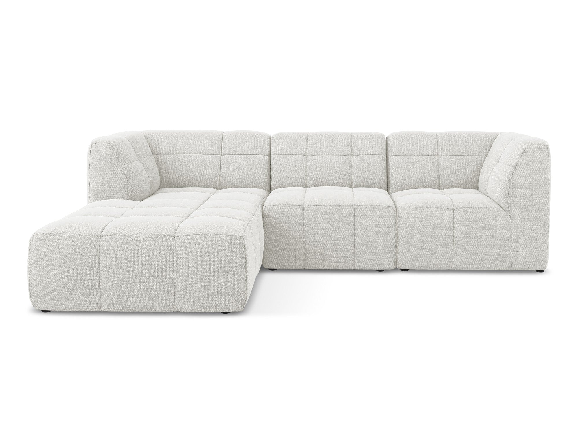 Modulaire hoekbank links 3-zits ALOHA witte boucle