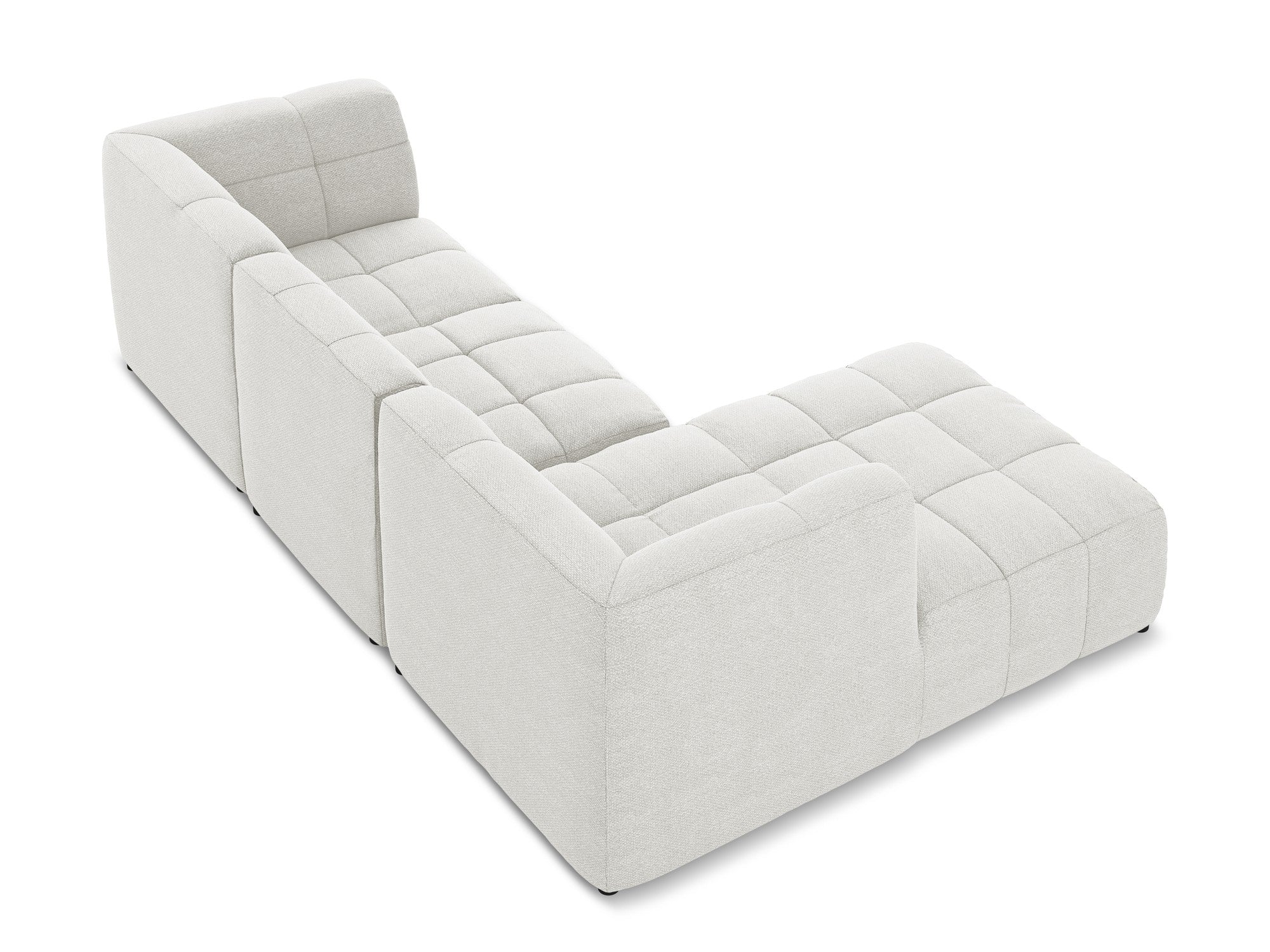Modulaire hoekbank links 3-zits ALOHA witte boucle