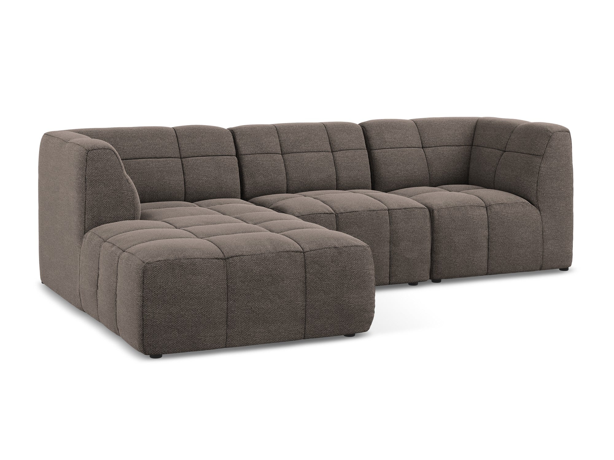 Modulaire linker 3-zits bank ALOHA chocolade boucle