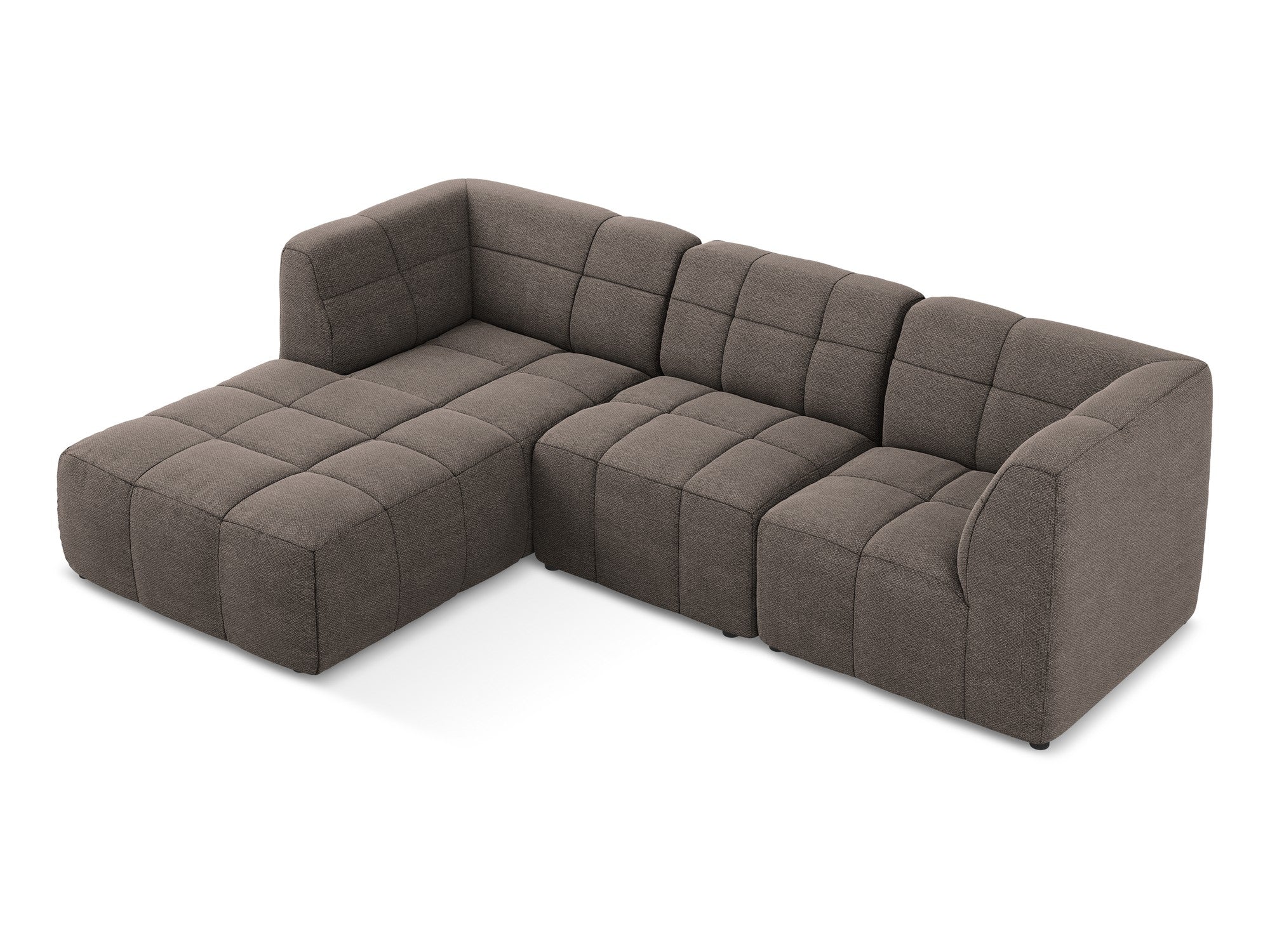 Modulaire linker 3-zits bank ALOHA chocolade boucle