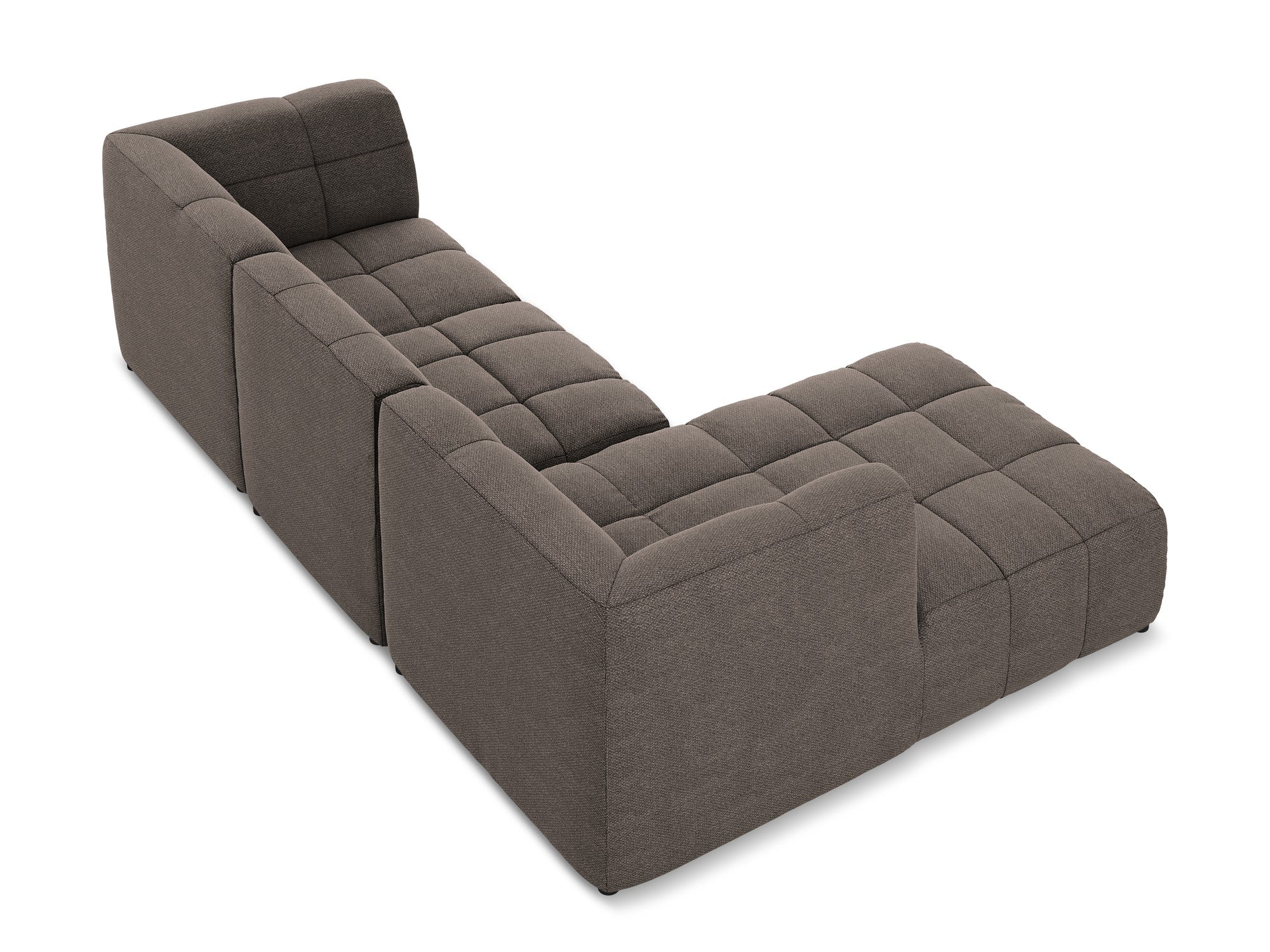 Modulaire linker 3-zits bank ALOHA chocolade boucle