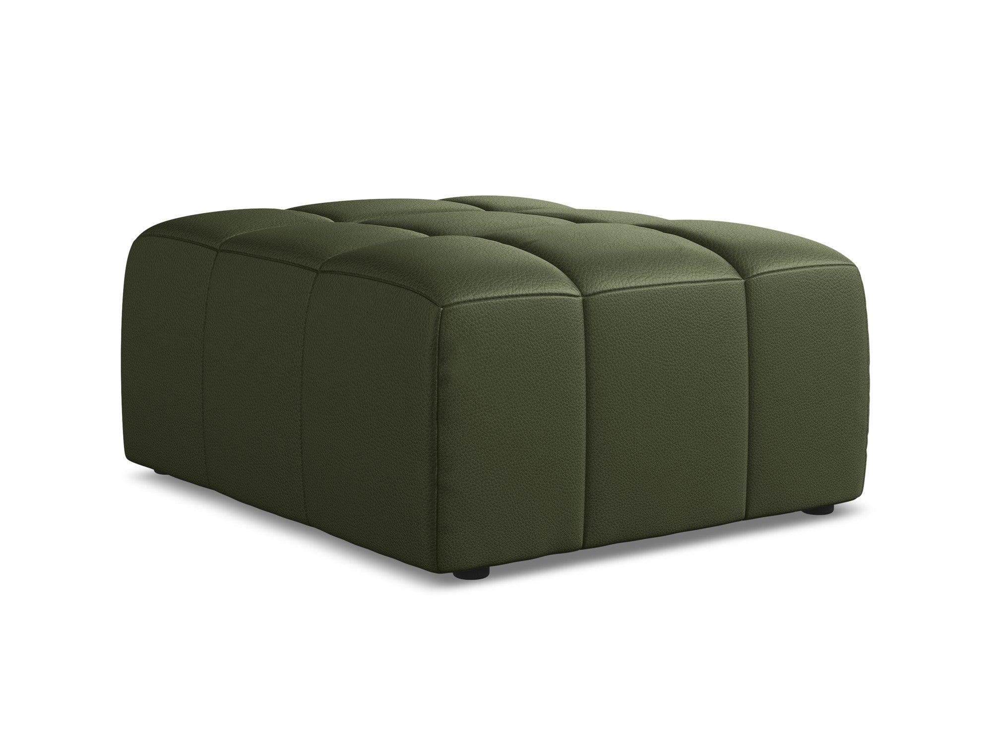 Pouf / module ALOHA dark green eco-leather