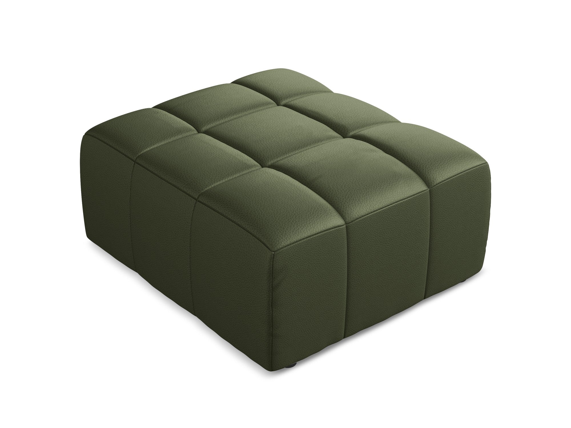 Pouf / module ALOHA dark green eco-leather