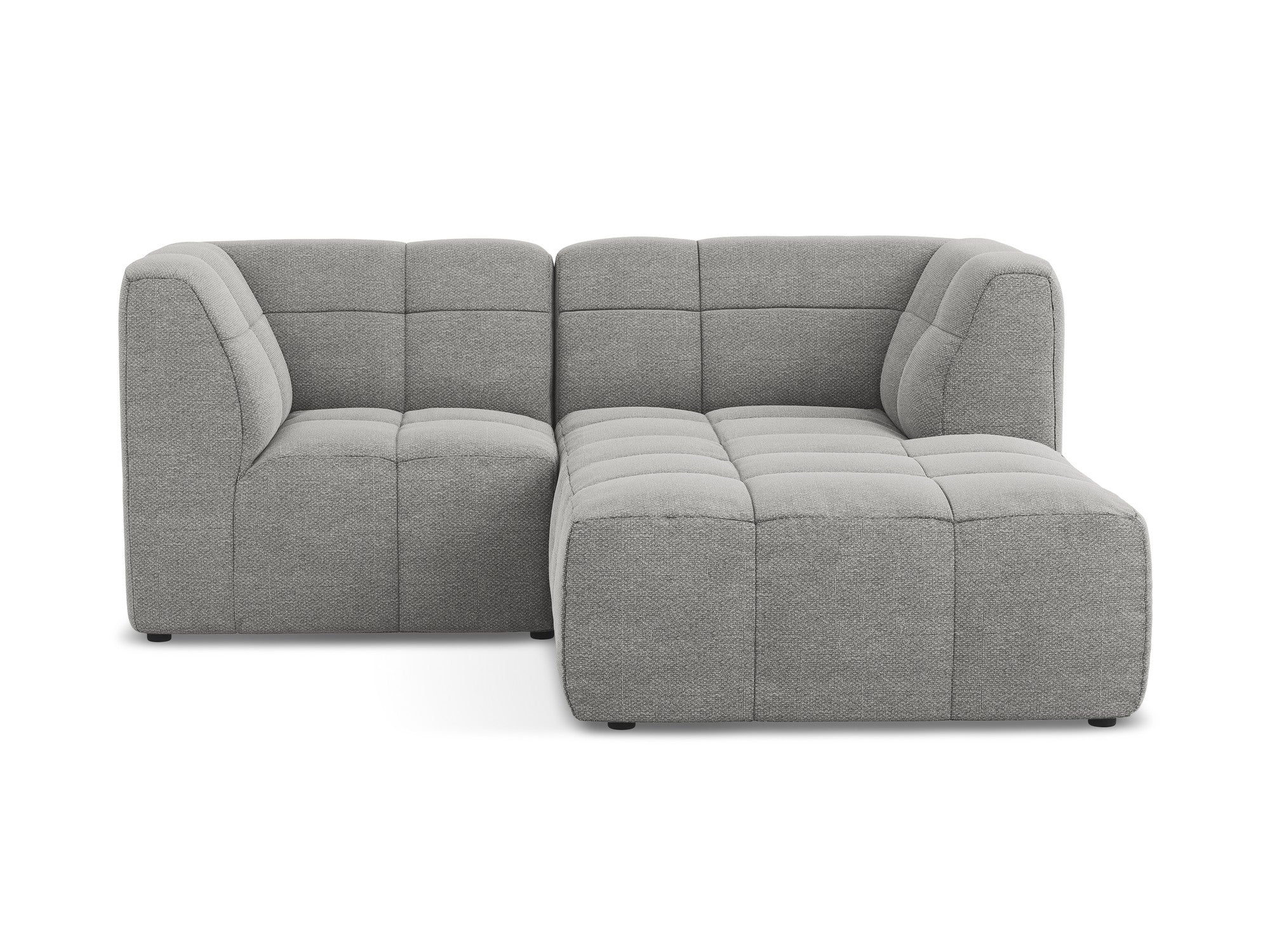 Modularer Ecksofa rechtsseitig 2-sitzig ALOHA hellgrau Boucle