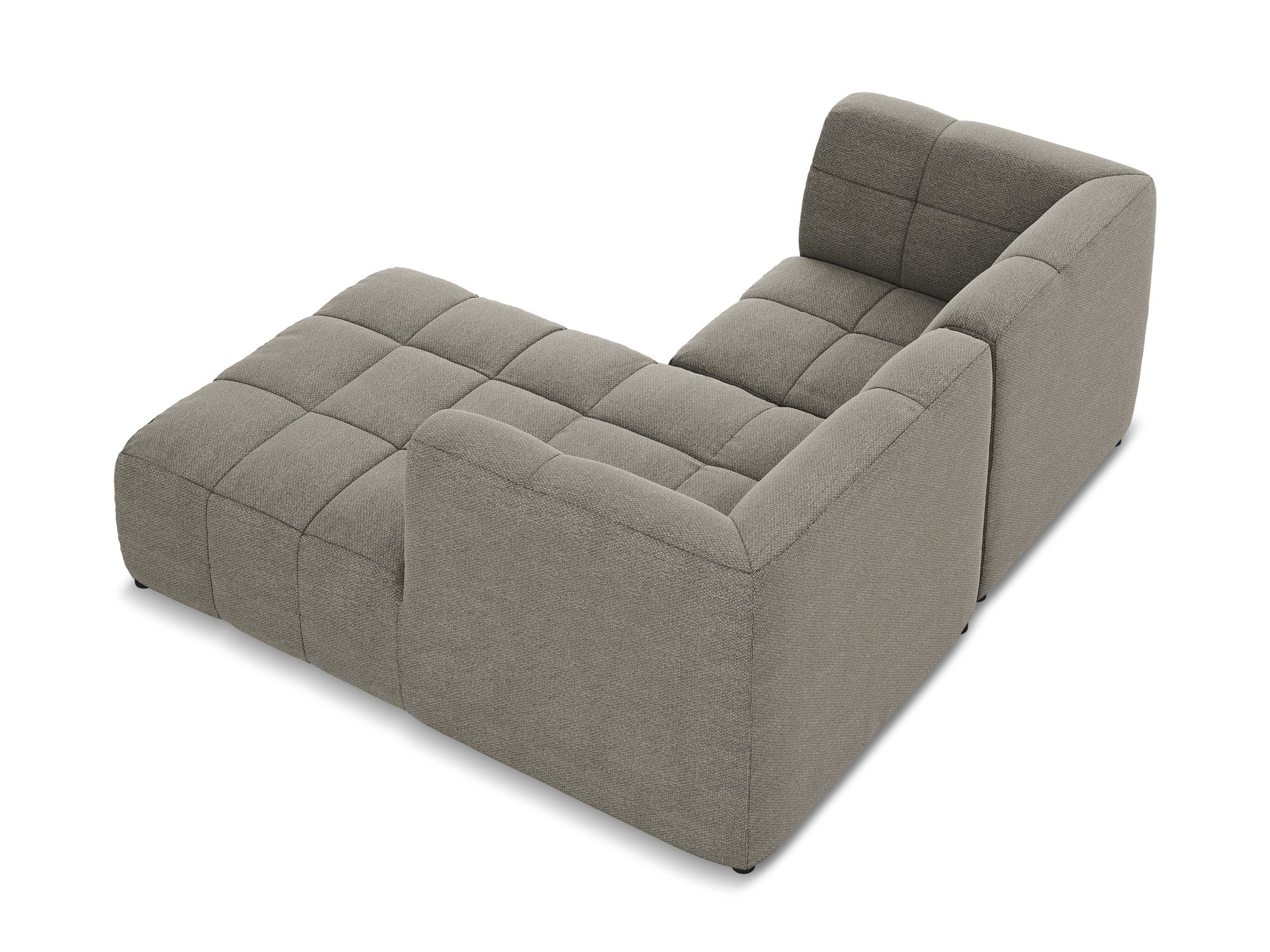 Modularer Ecksofa rechtsseitig 2-sitzig ALOHA grau Boucle