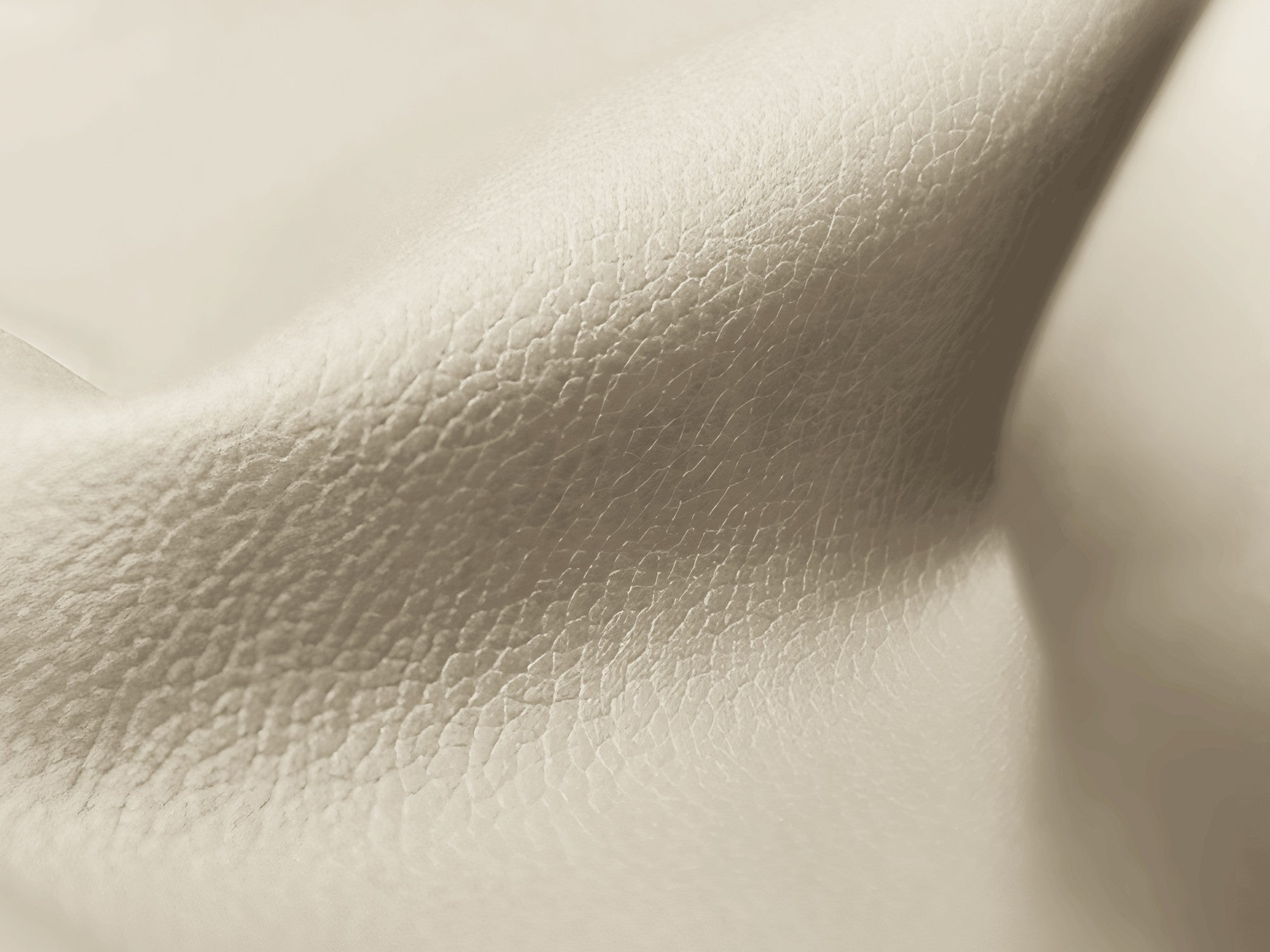 Modularer Panoramawinkelsofa ALOHA in hellbeigem Kunstleder