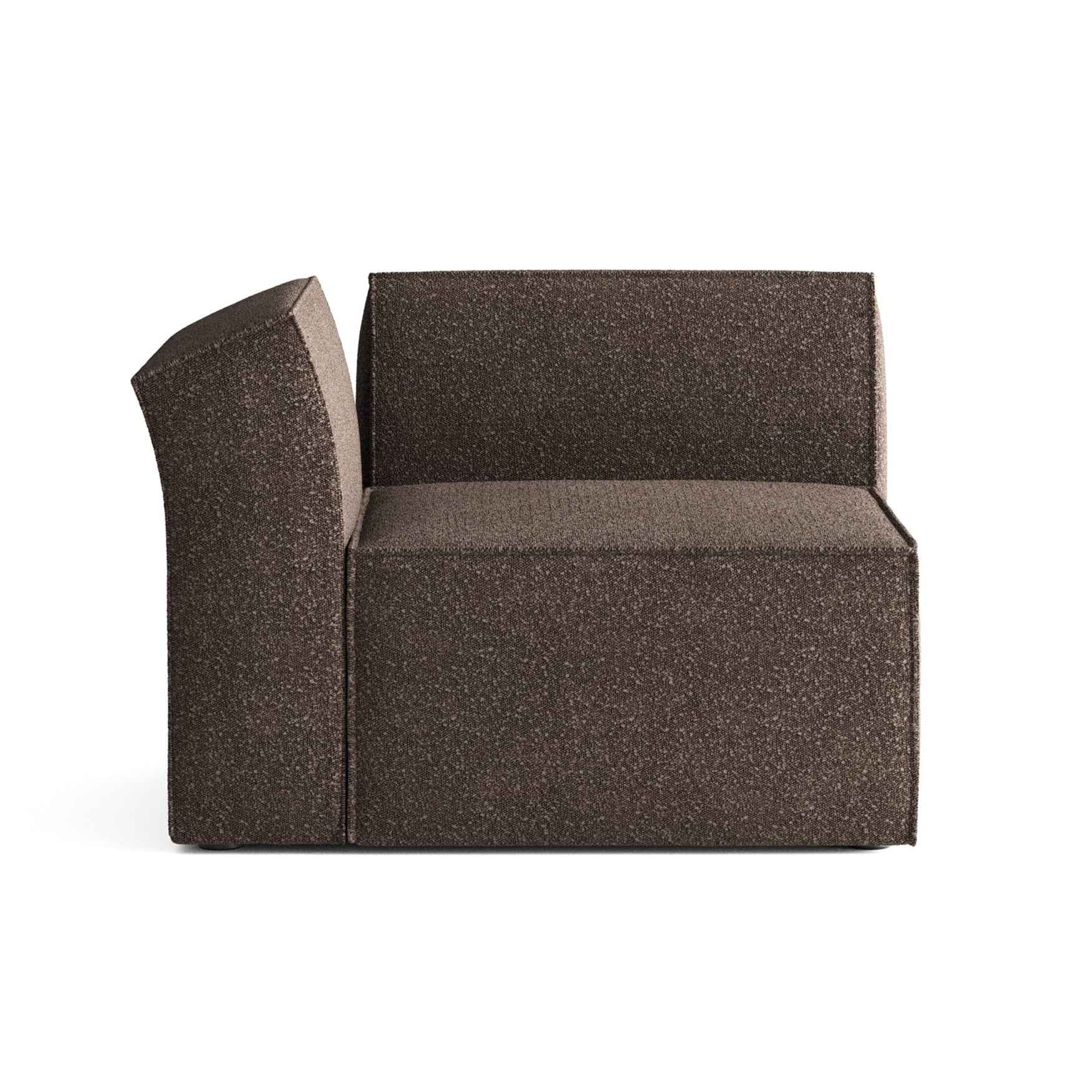 Modulsofa ANDO - linkes Modul in braunem Boucle