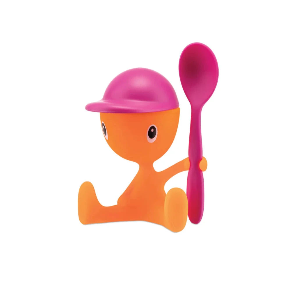 Eierdop CICO oranje met roze