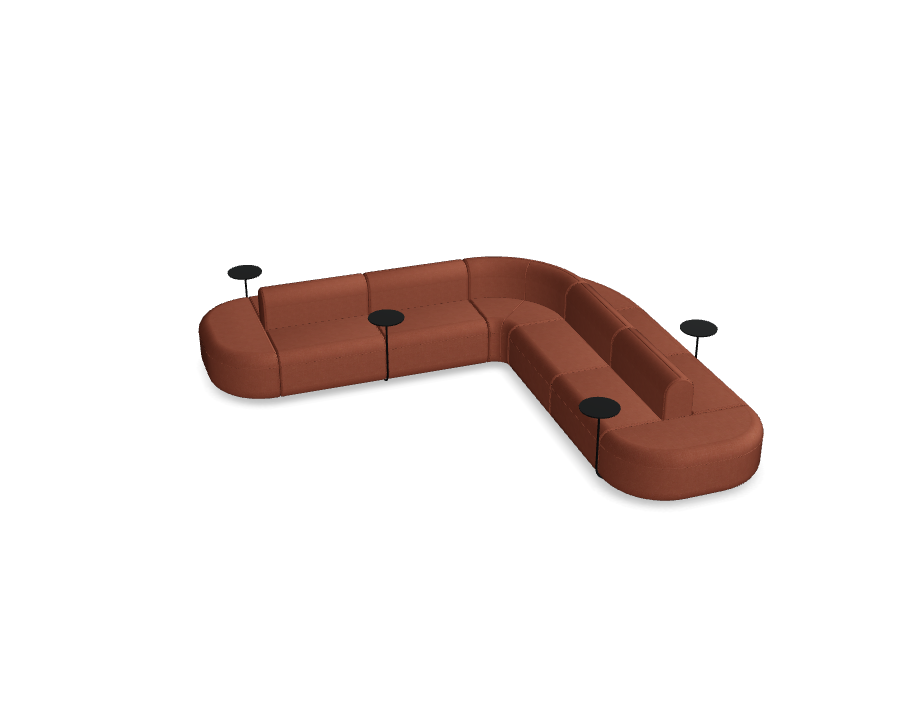 Sofa 8-module hoekbank dubbel ARTIKO gestoffeerd