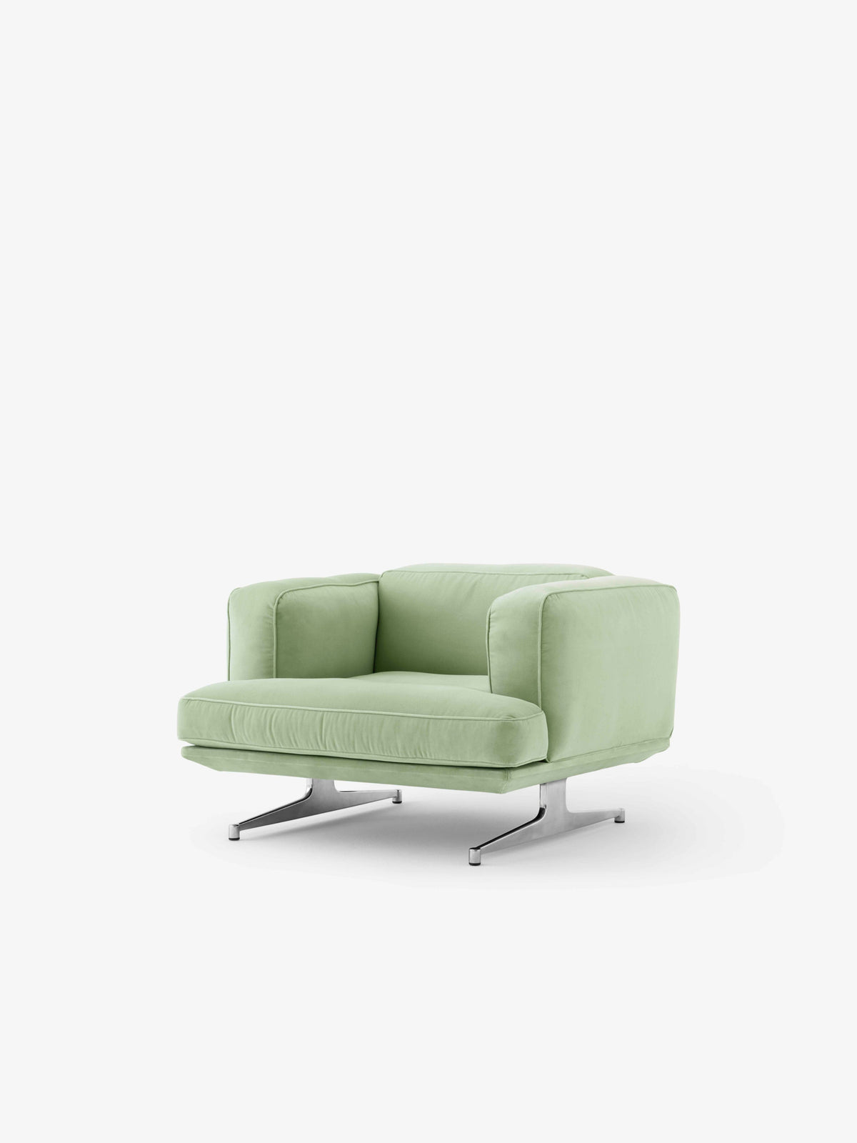 Fauteuil INLAND AV21 gestoffeerd met een aluminium basis