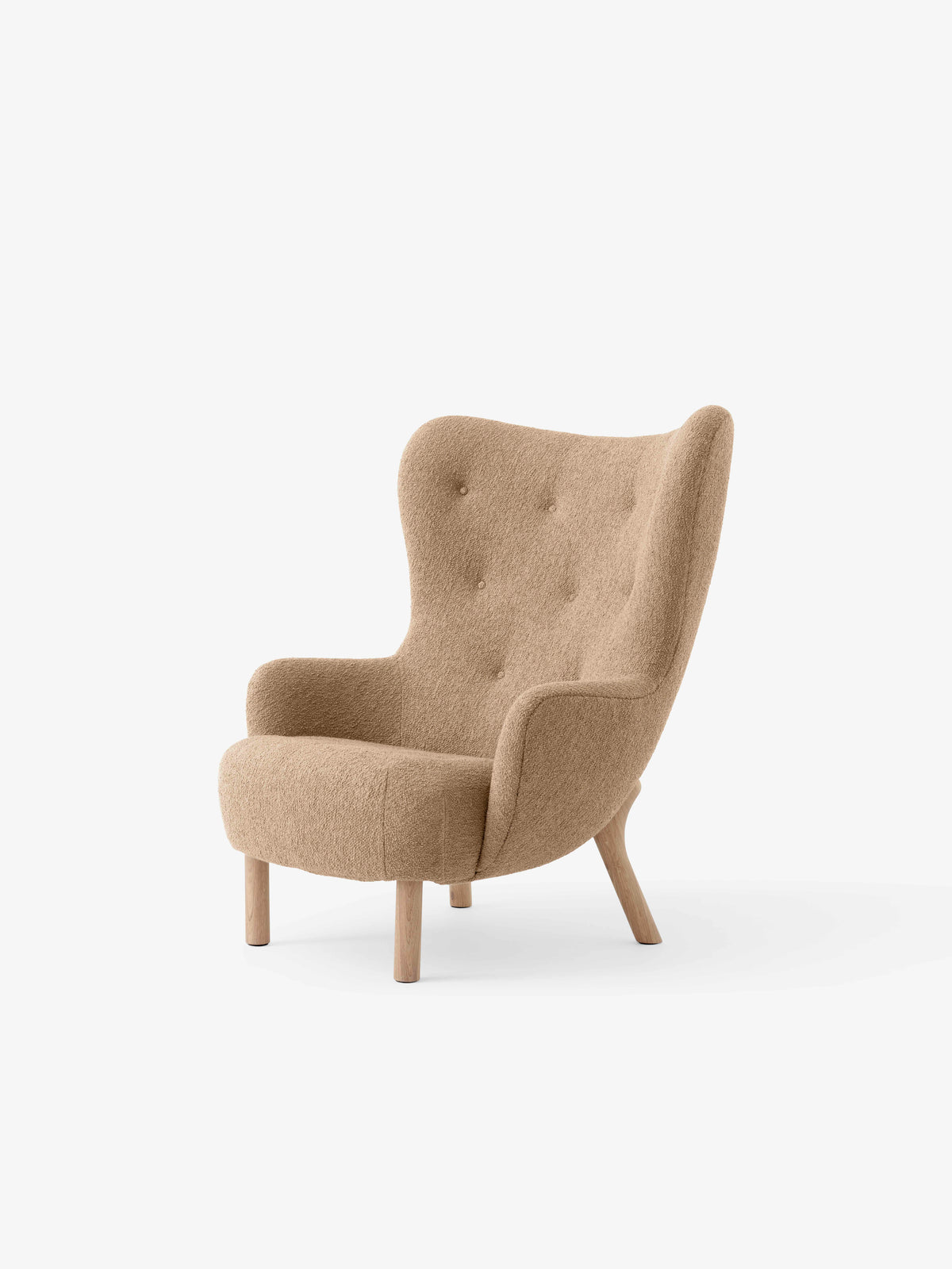 Fauteuil PETRA VB3 gestoffeerd met eiken basis