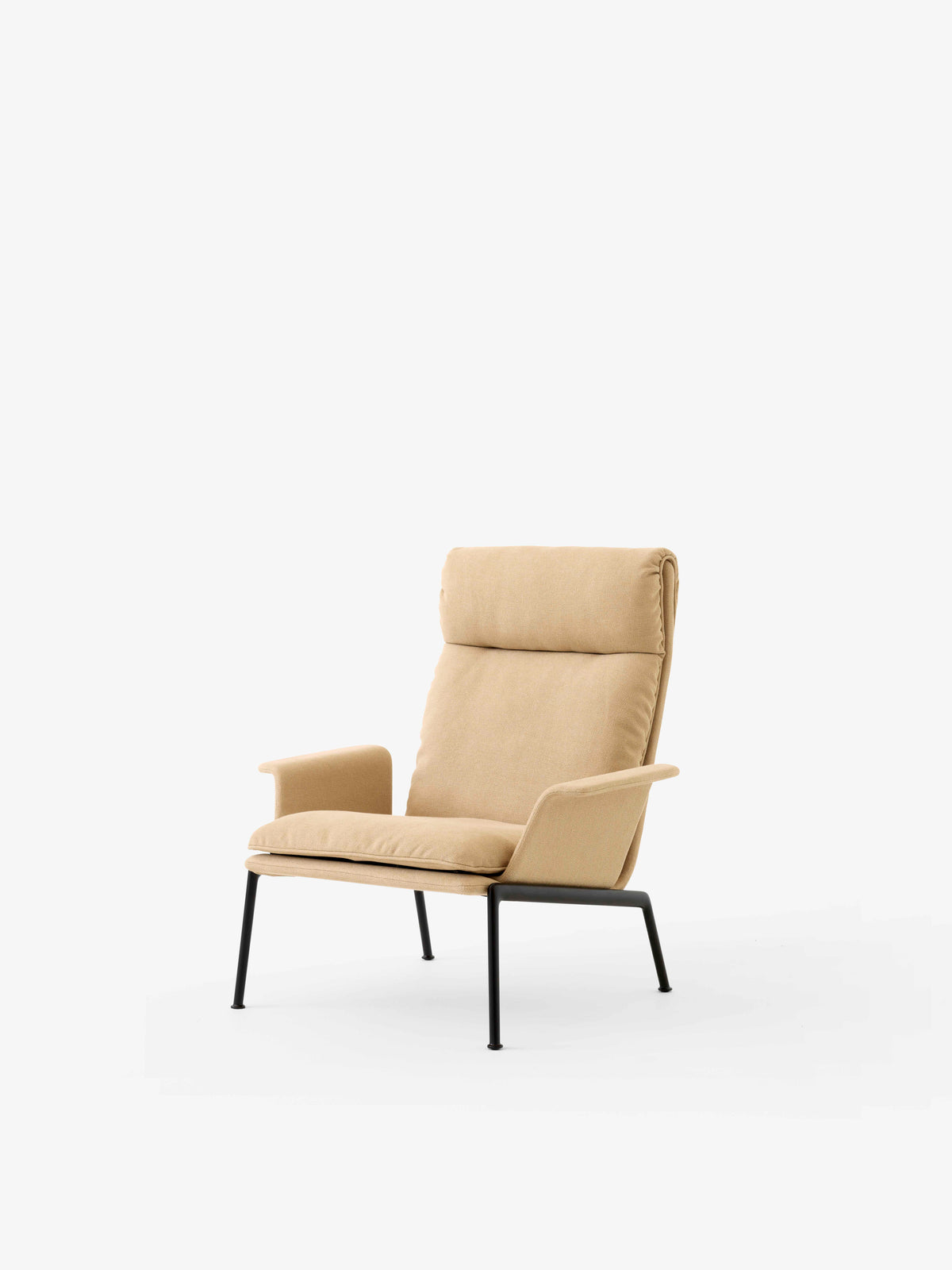 Gevoerde MUNO LN17 fauteuil met een zwarte basis